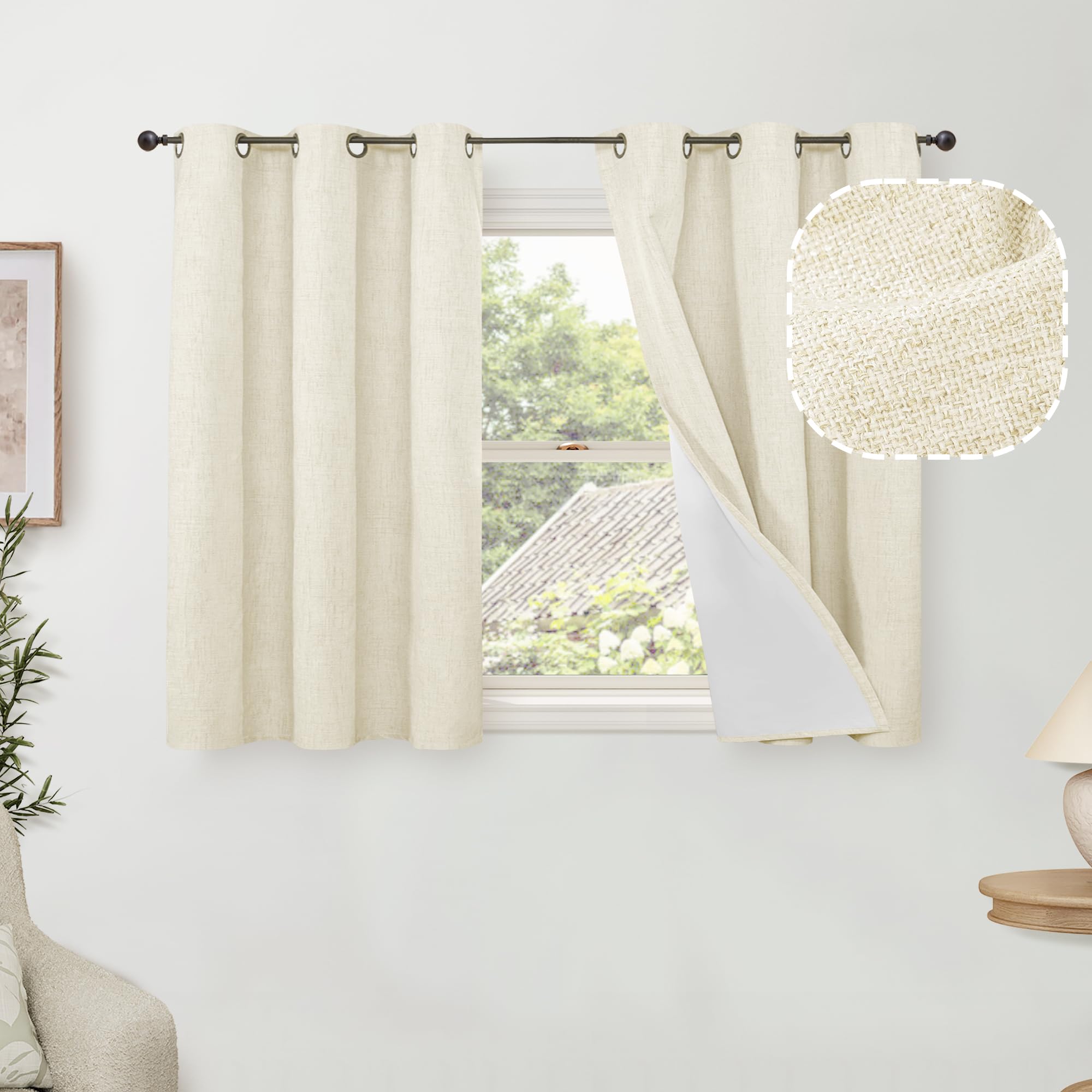 Lajode Textured Linen Blackout Curtains
