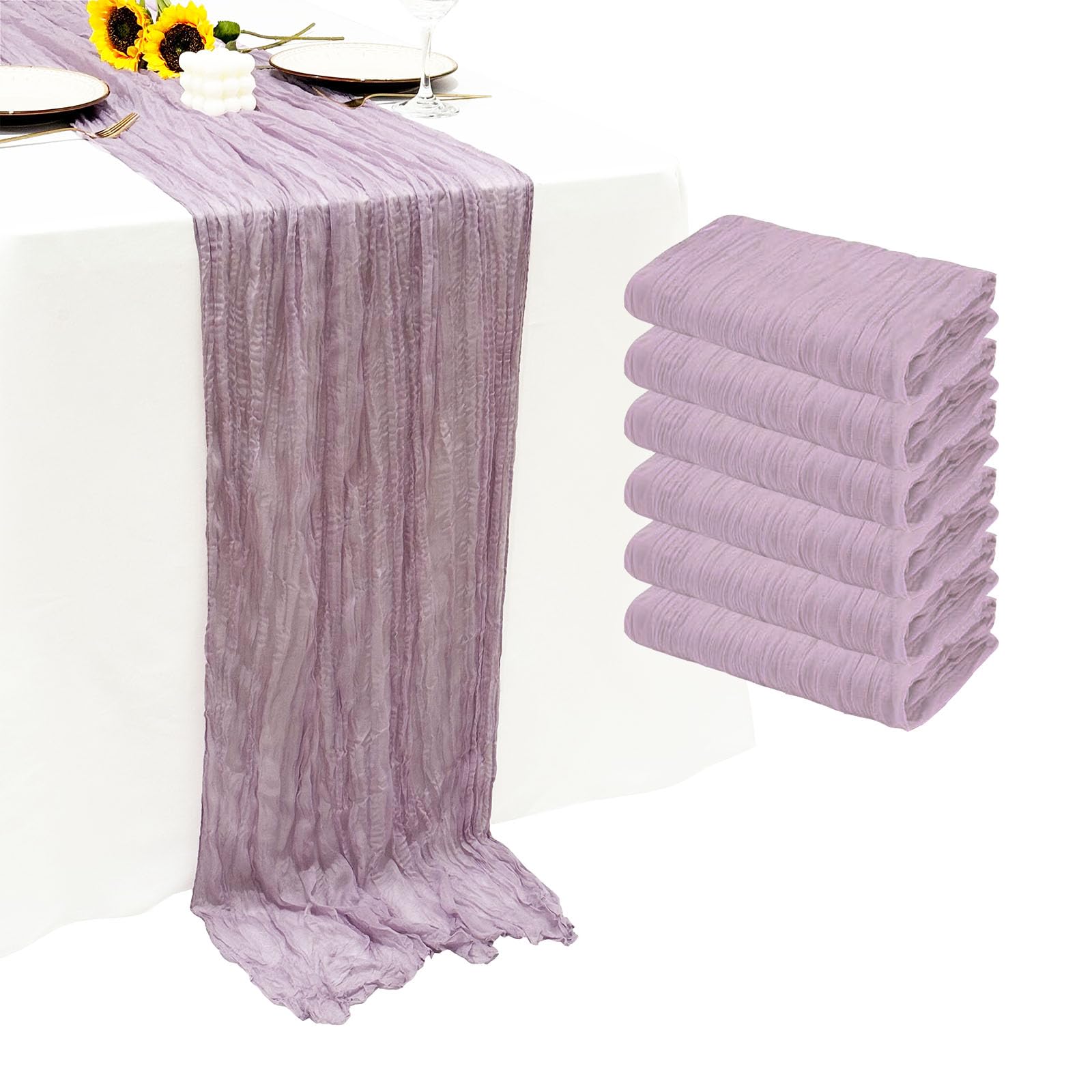 Seveups Cheesecloth Table Runner Set of 12