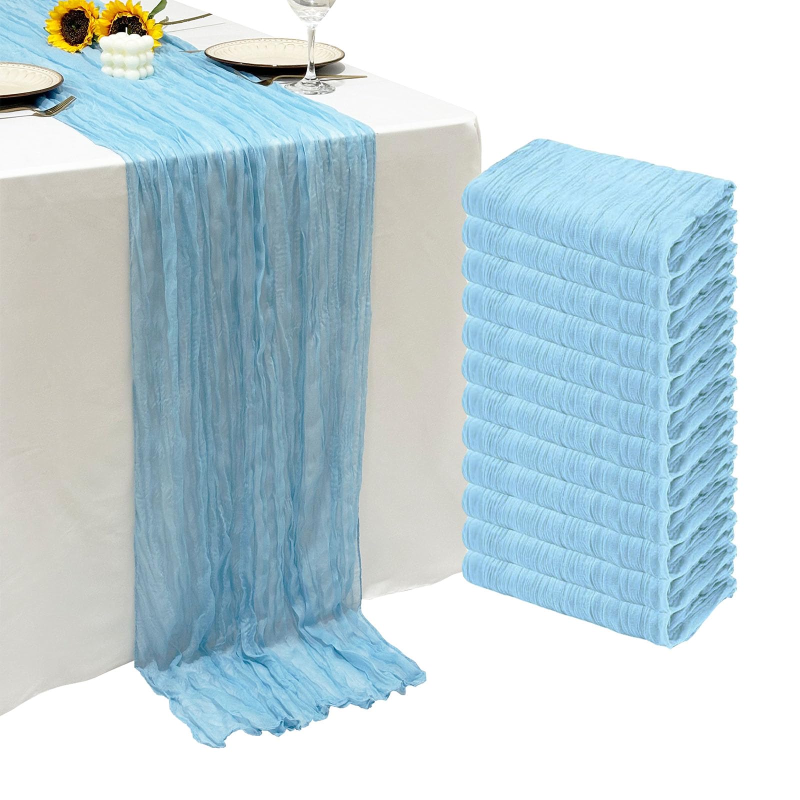 Seveups Cheesecloth Table Runner Set of 12
