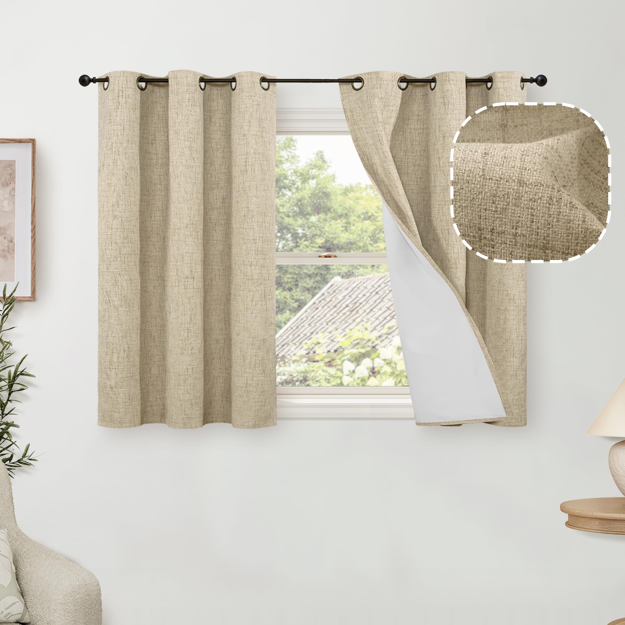 Lajode Textured Linen Blackout Curtains