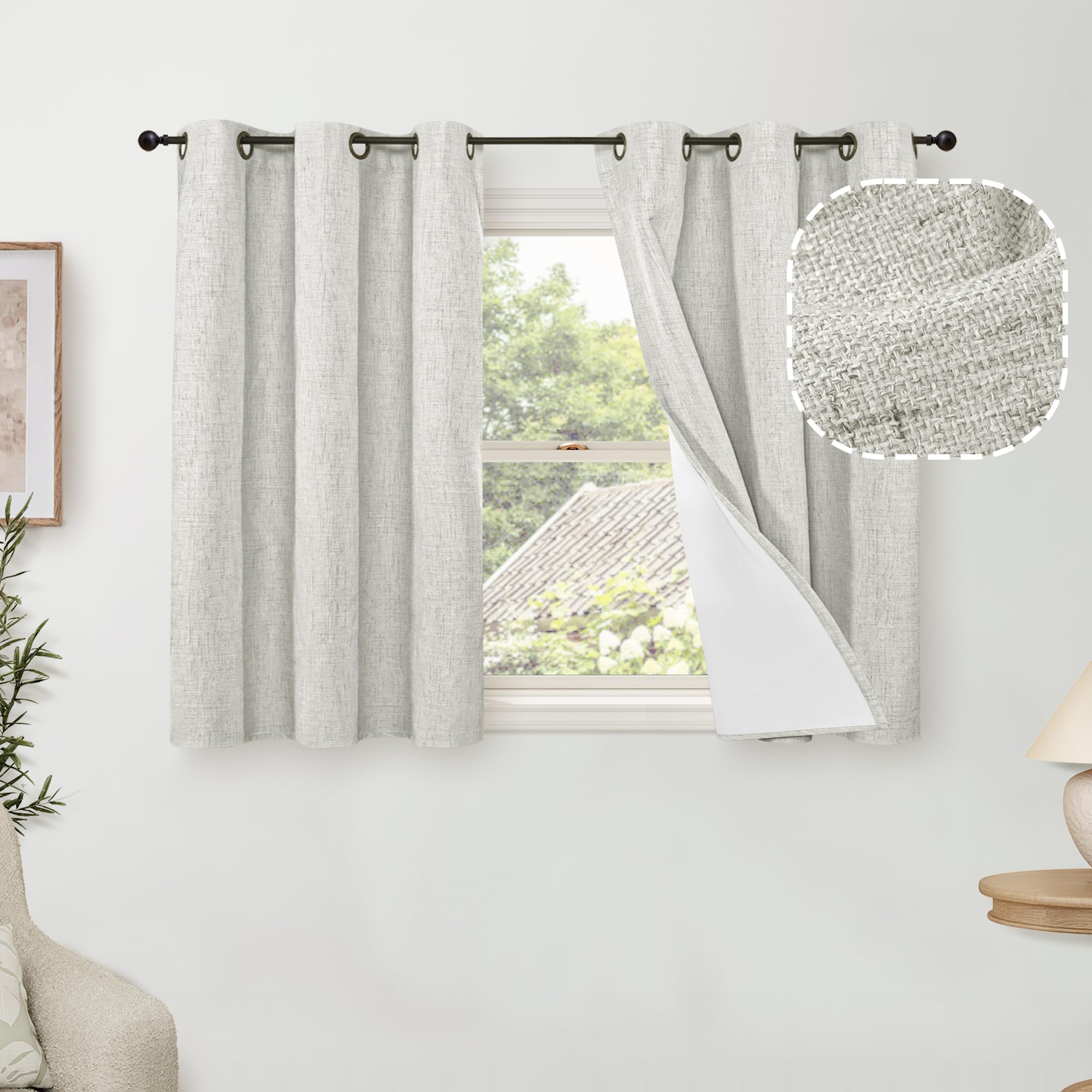 Lajode Textured Linen Blackout Curtains