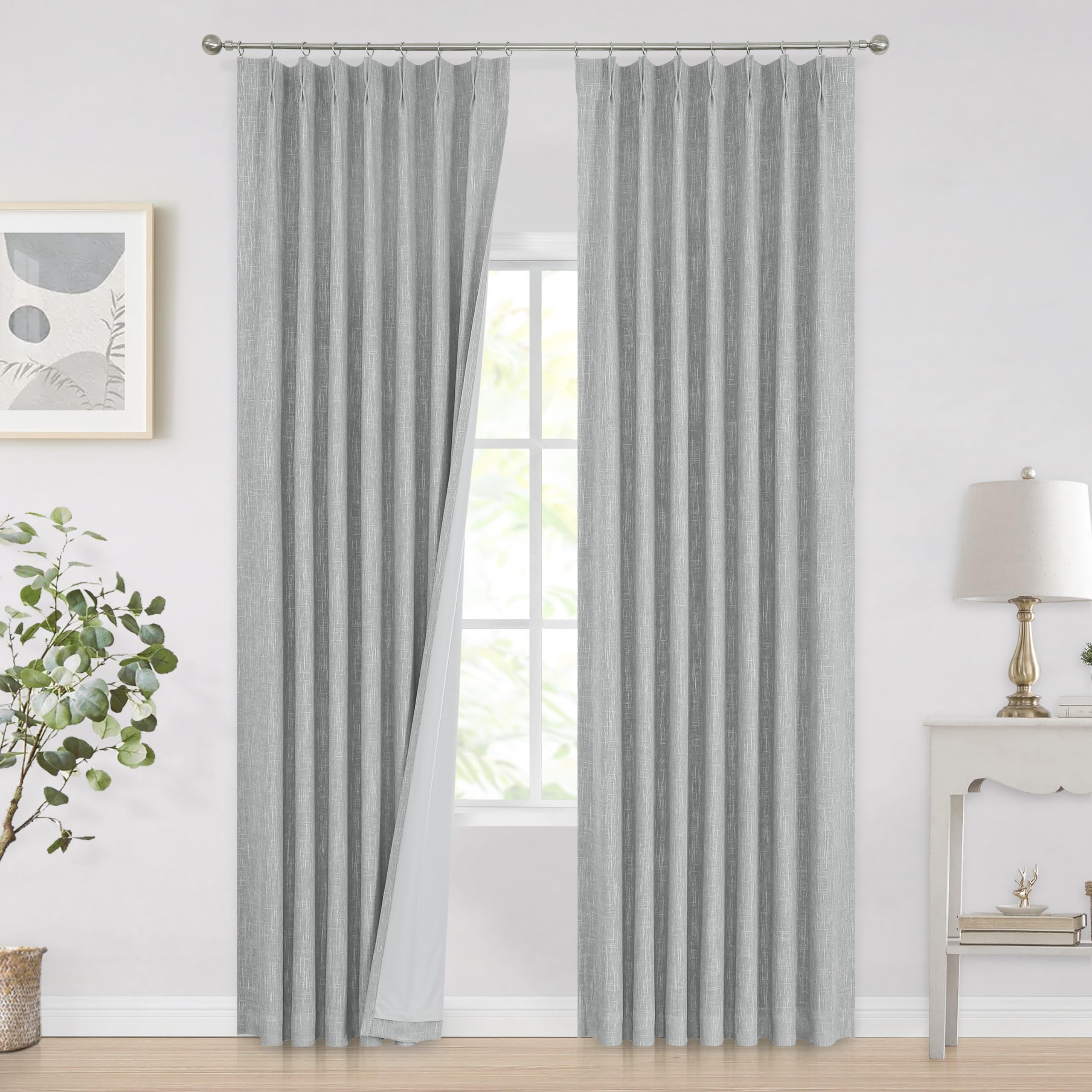 Vision Home Pinch Pleated Blackout Curtain 2 Panels