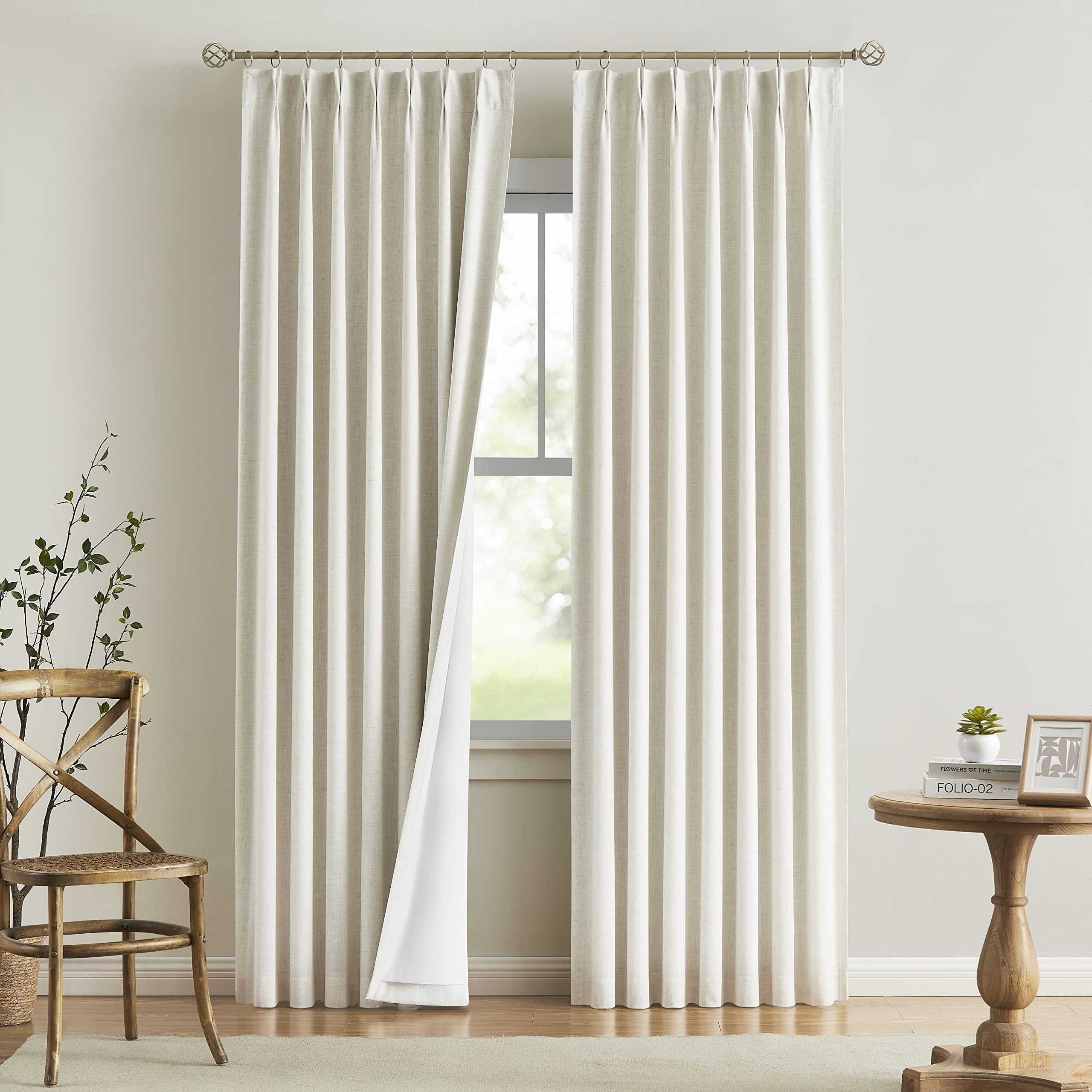 Vision Home Pinch Pleated Blackout Curtain 2 Panels
