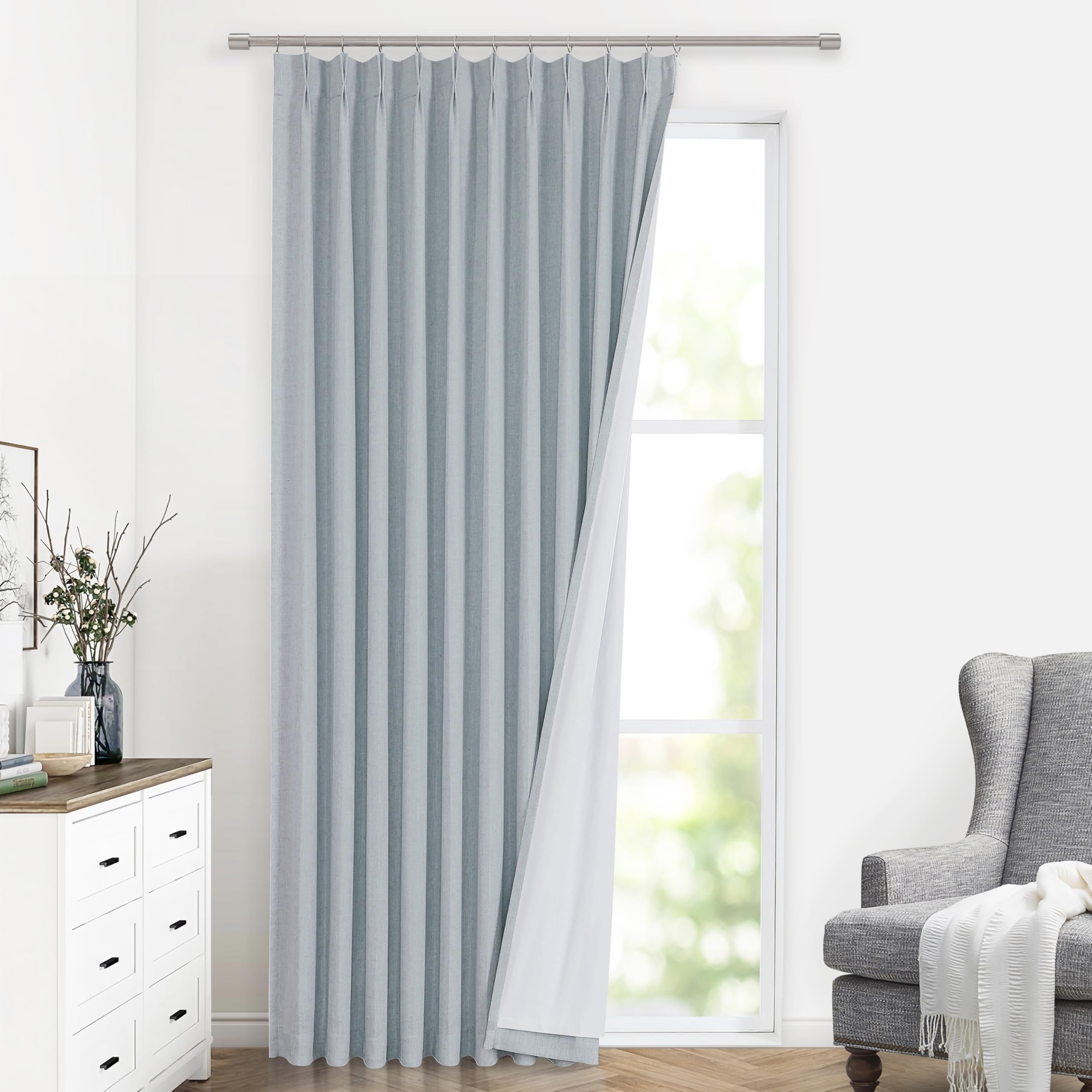 Vision Home Pinch Pleated Blackout Curtain 2 Panels