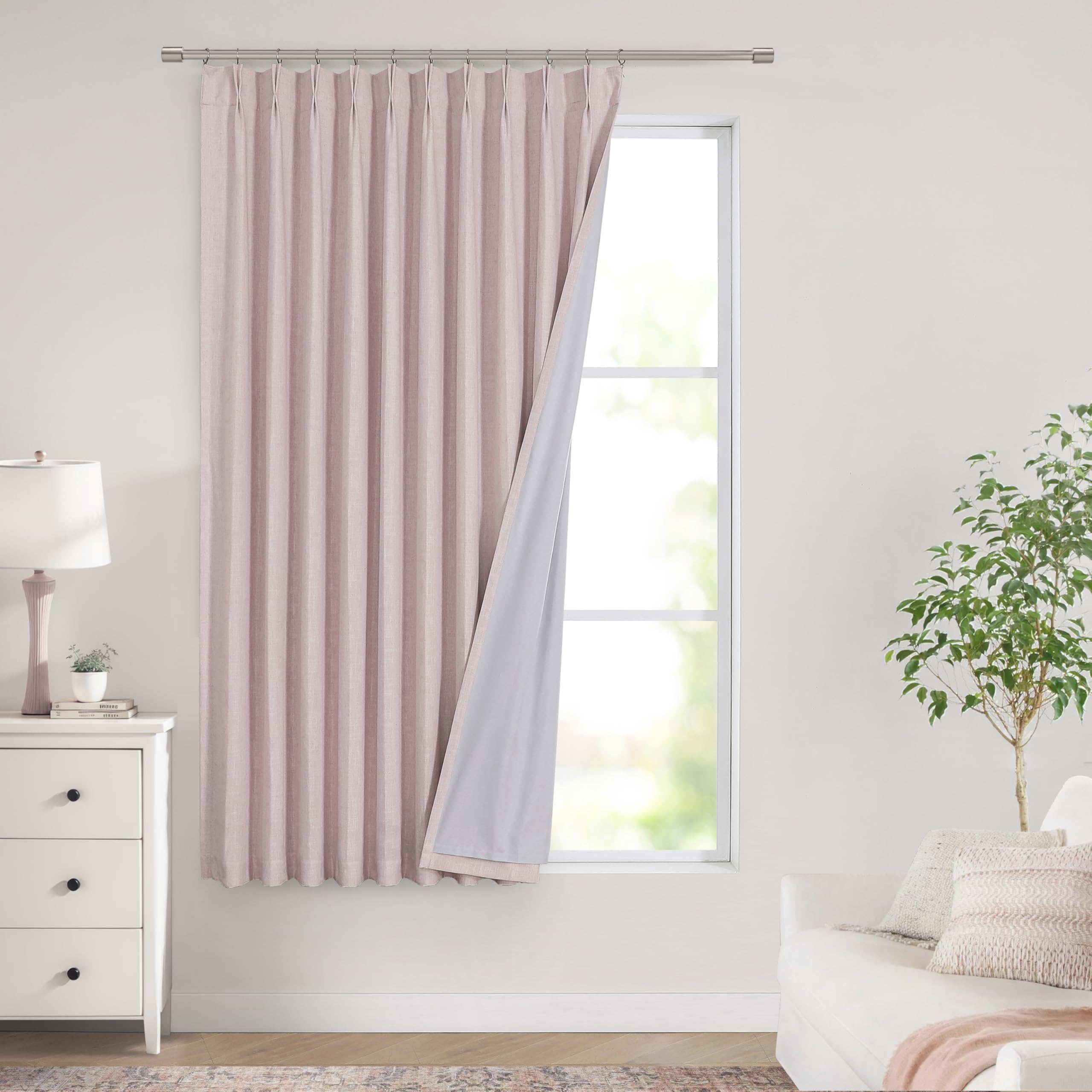 Vision Home Pinch Pleated Blackout Curtain 2 Panels