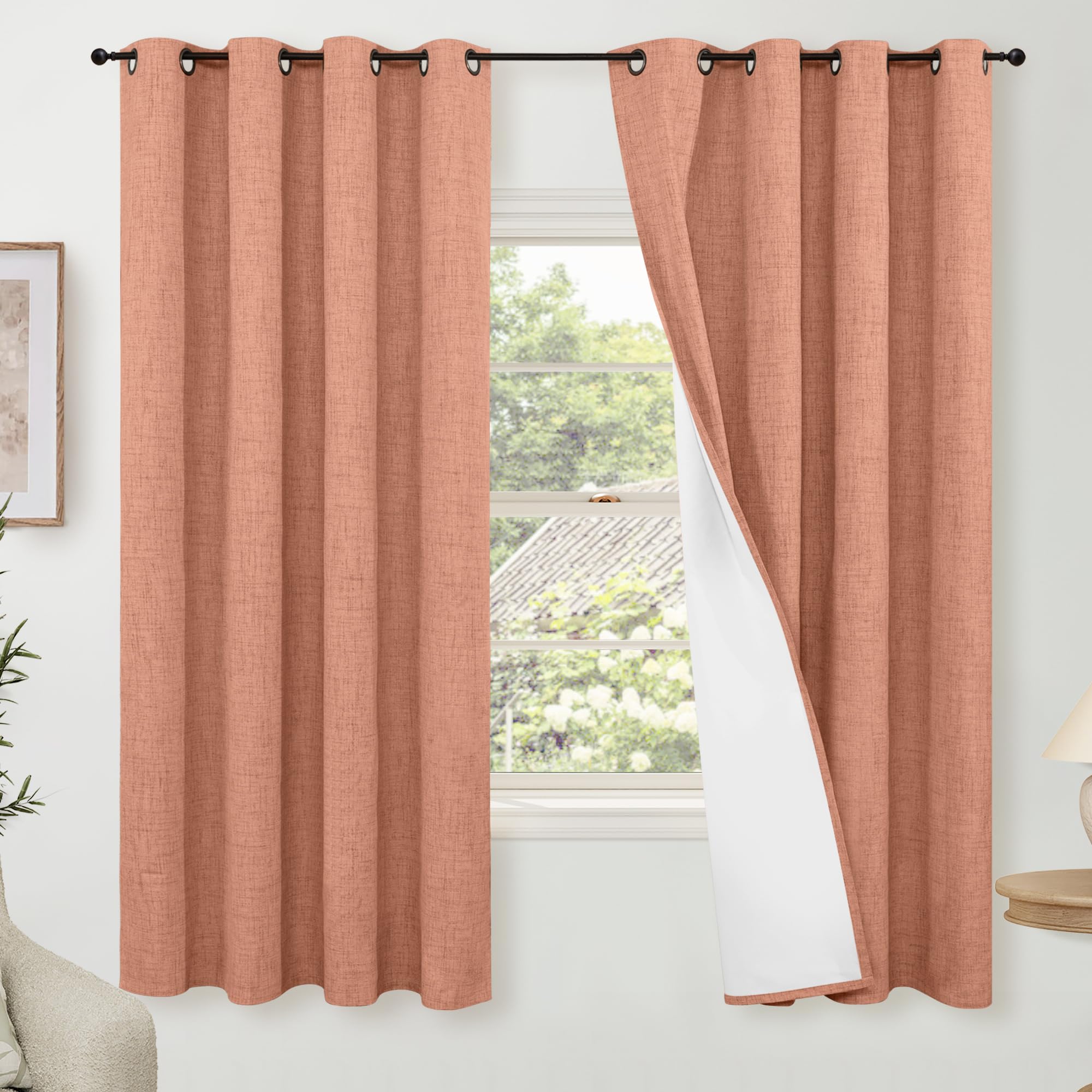Lajode Textured Linen Blackout Curtains