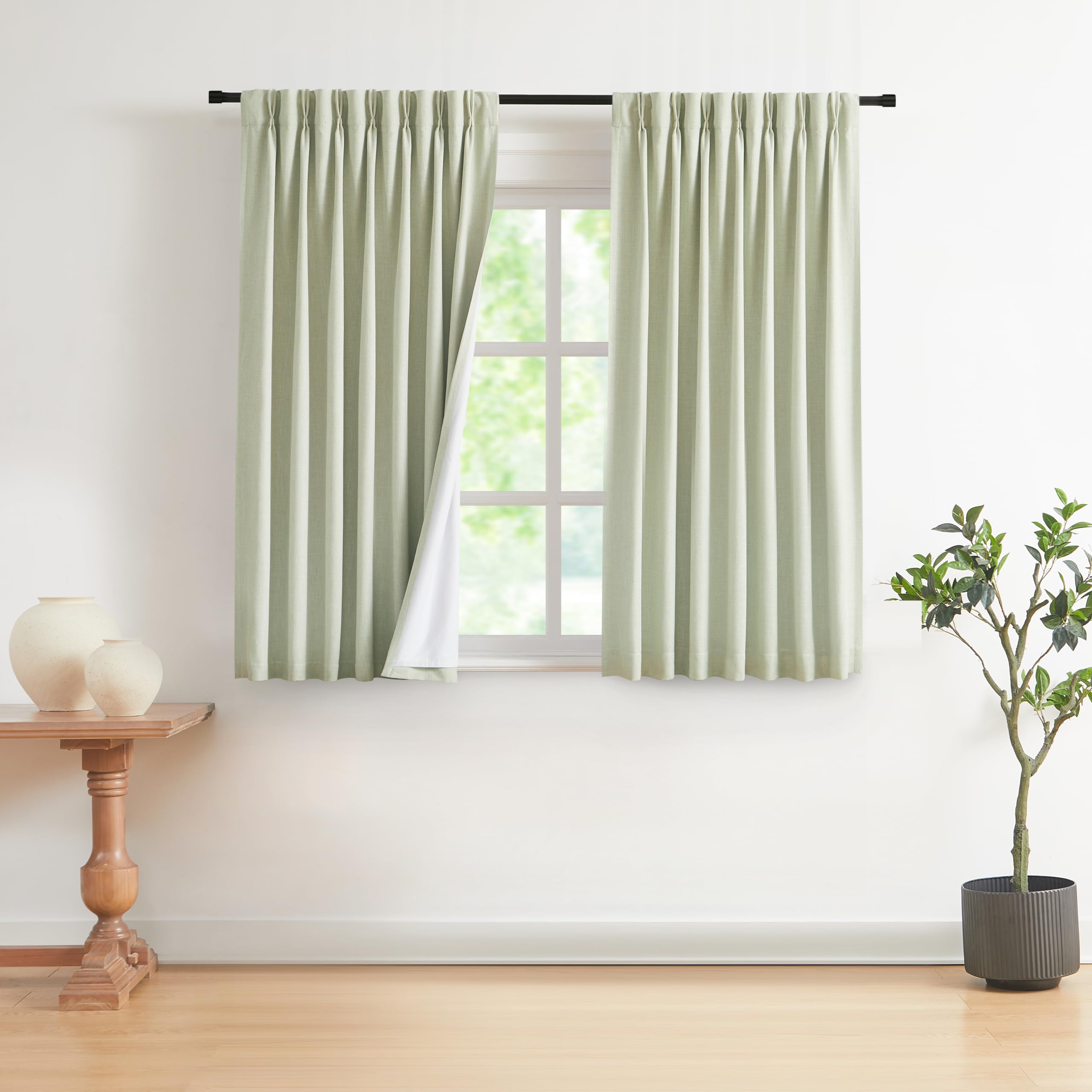 Vision Home Pinch Pleated Blackout Curtain 2 Panels