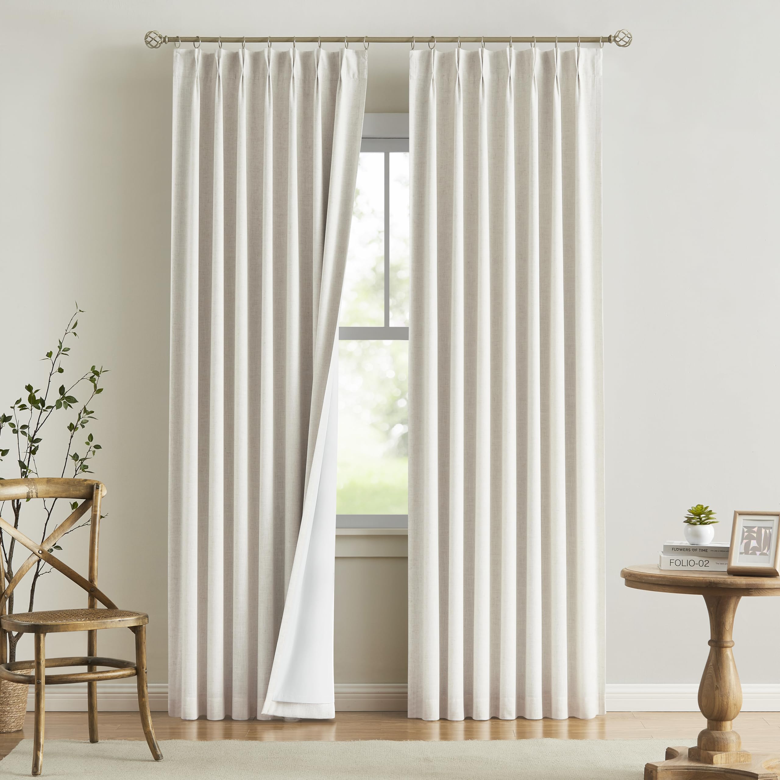 Vision Home Pinch Pleated Blackout Curtain 2 Panels