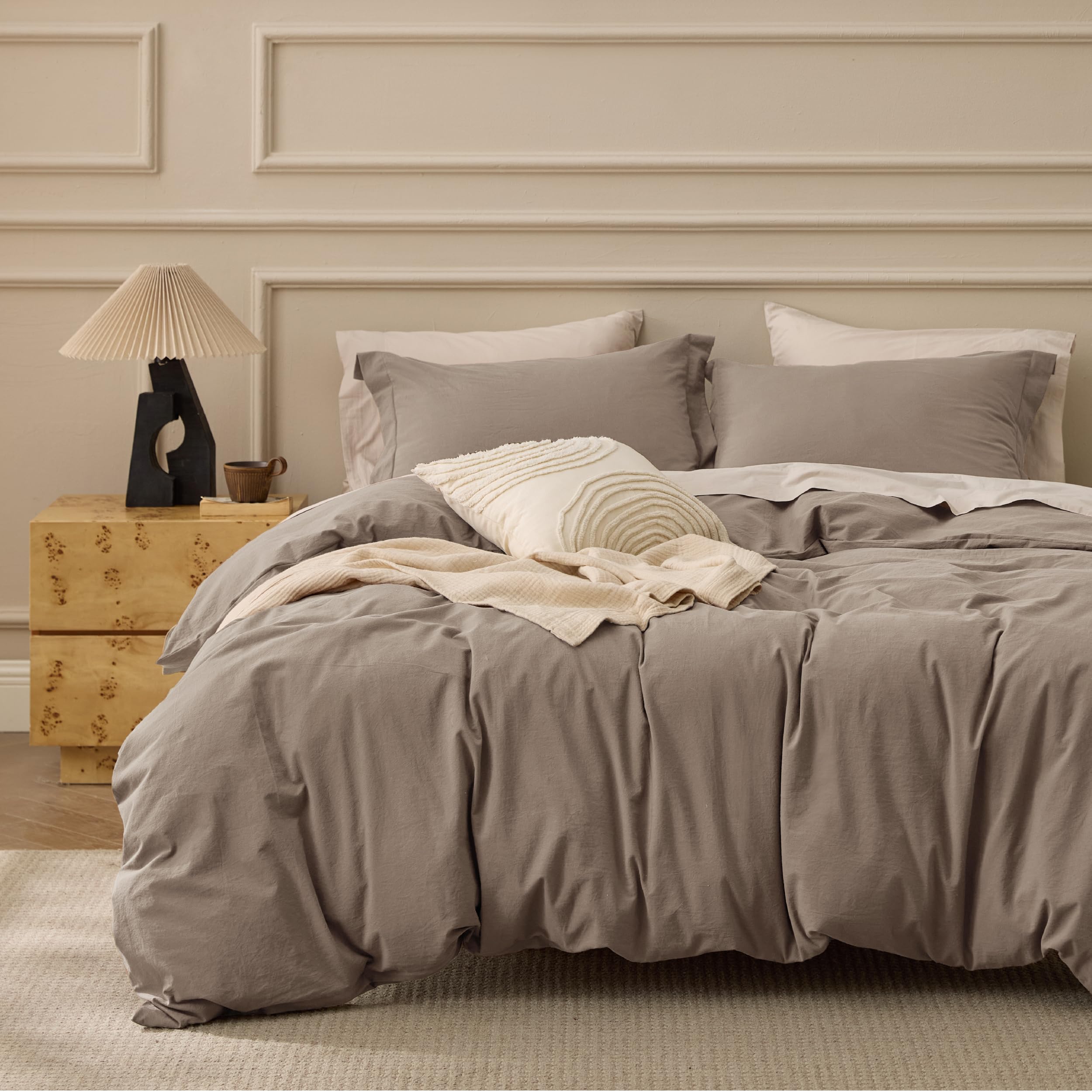 Bedsure Washed Cotton Duvet Cover