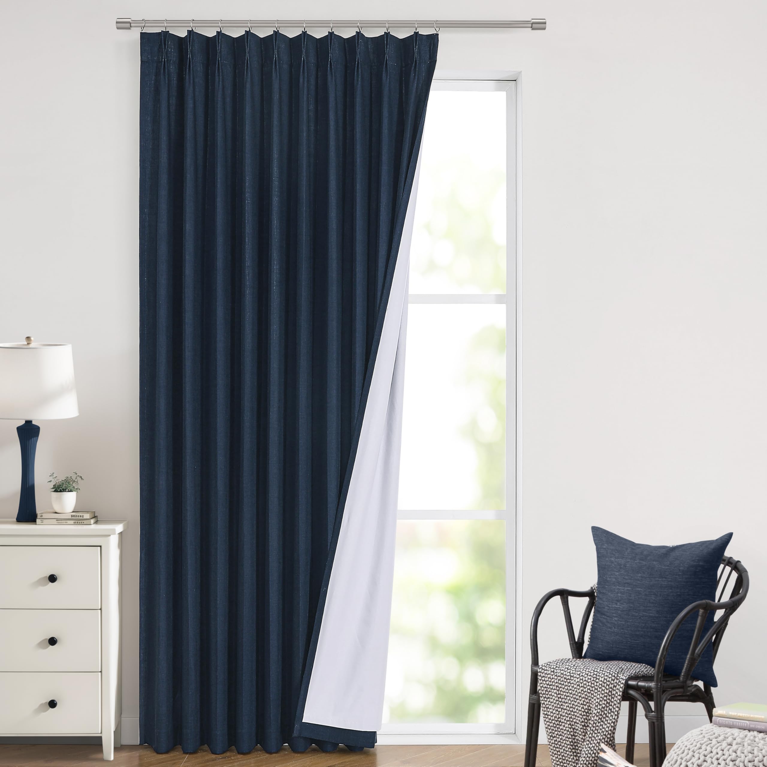 Vision Home Pinch Pleated Blackout Curtain 2 Panels