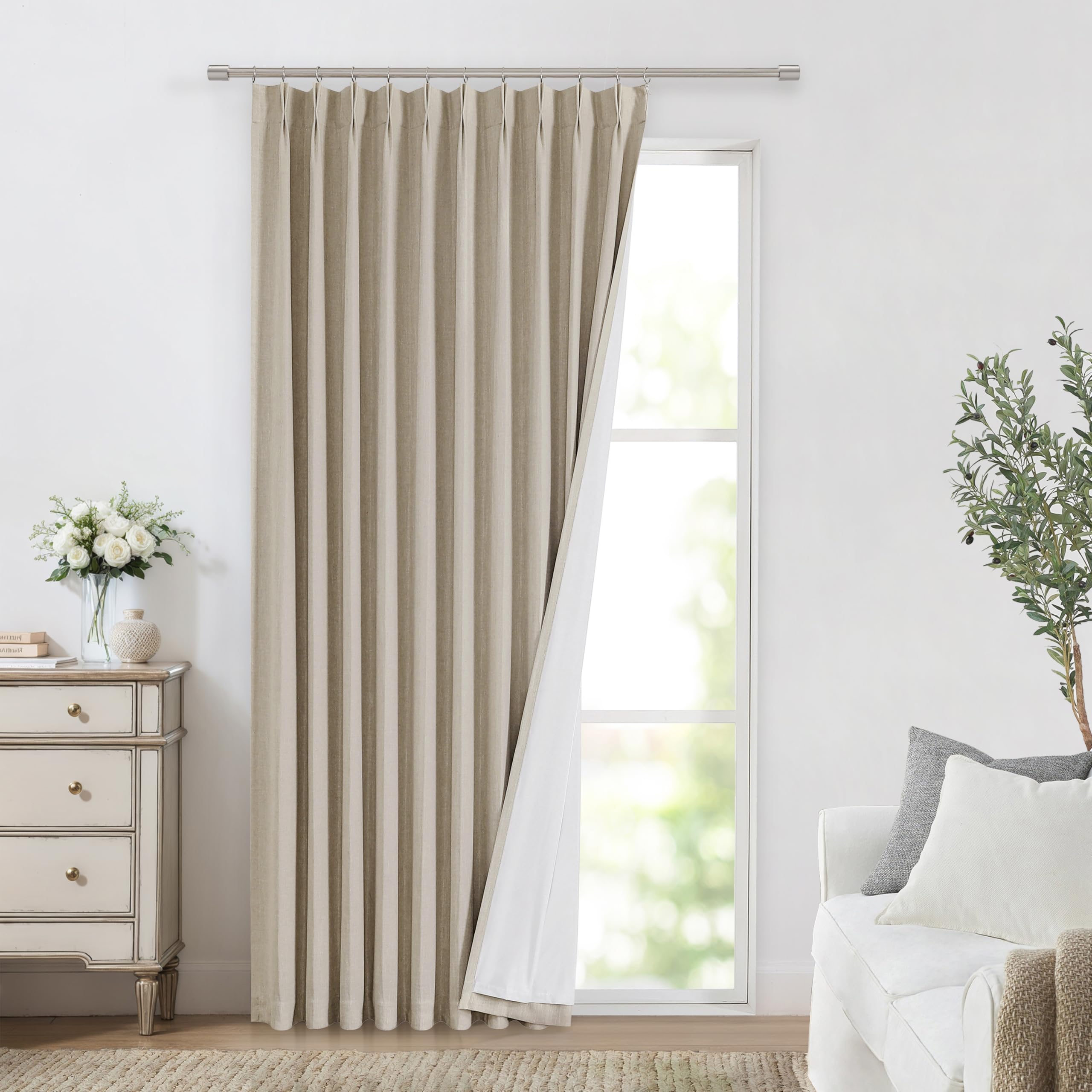 Vision Home Pinch Pleated Blackout Curtain 2 Panels