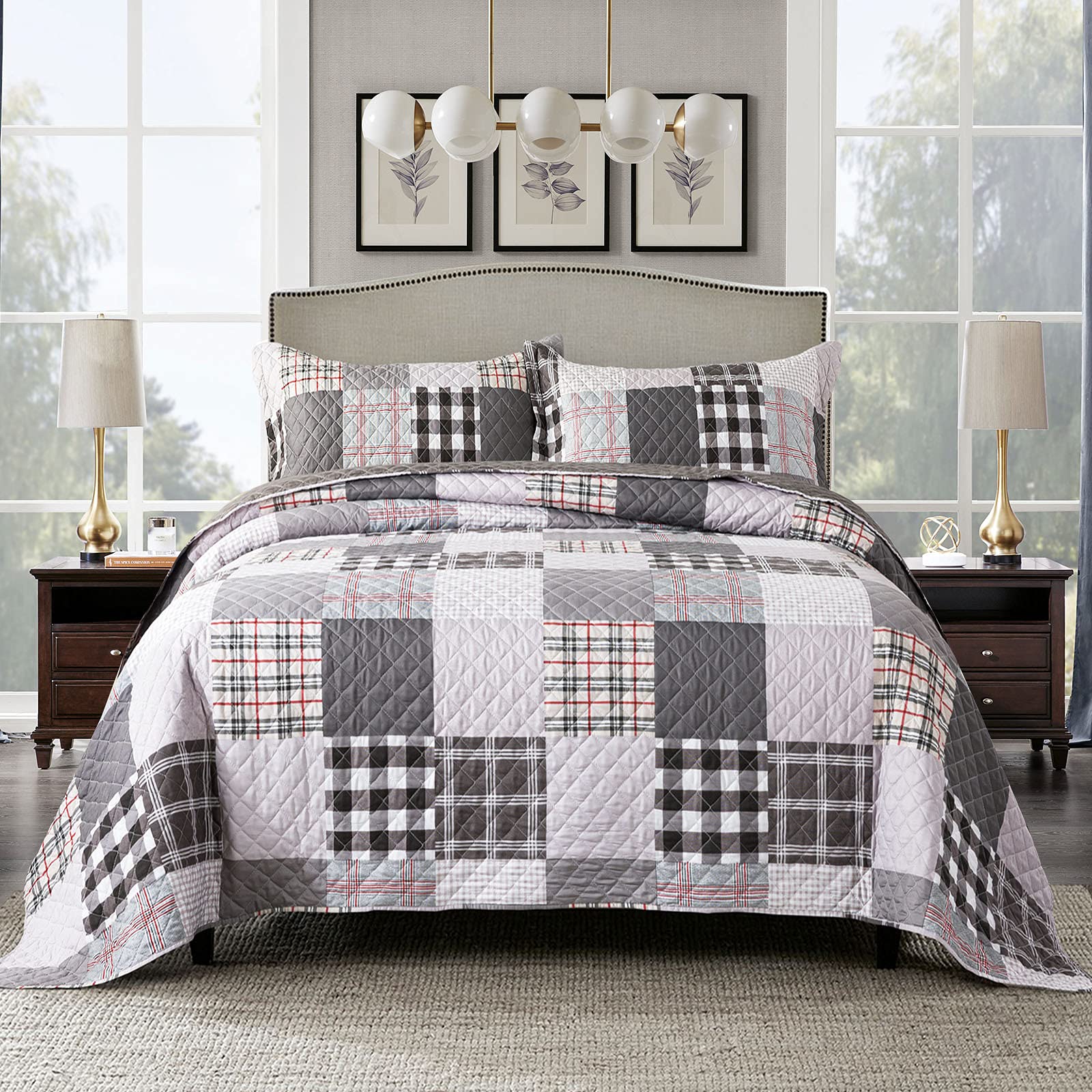 Travan Floral Quilt Set 3-Piece