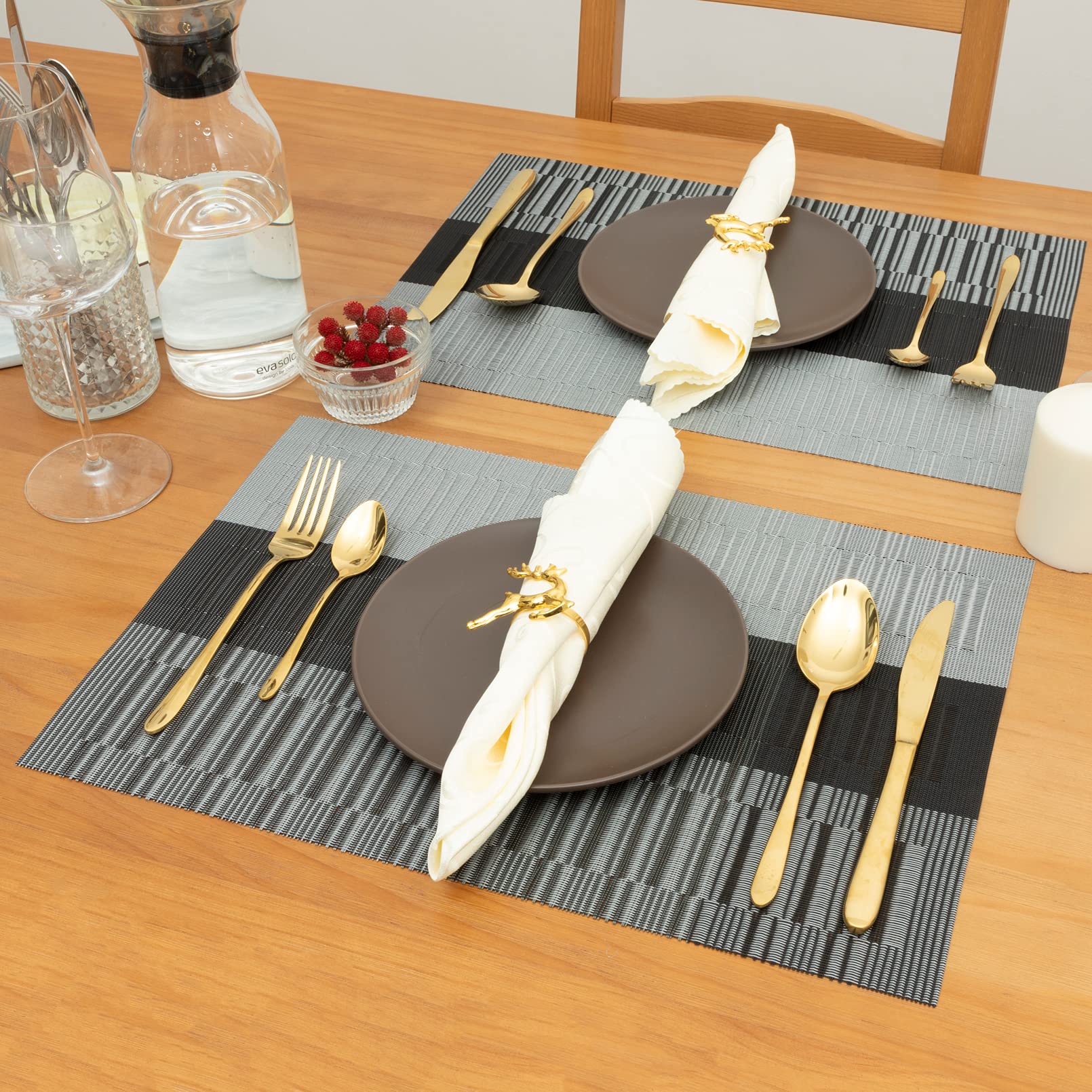 Winknowl Woven Vinyl Placemats Set of 8