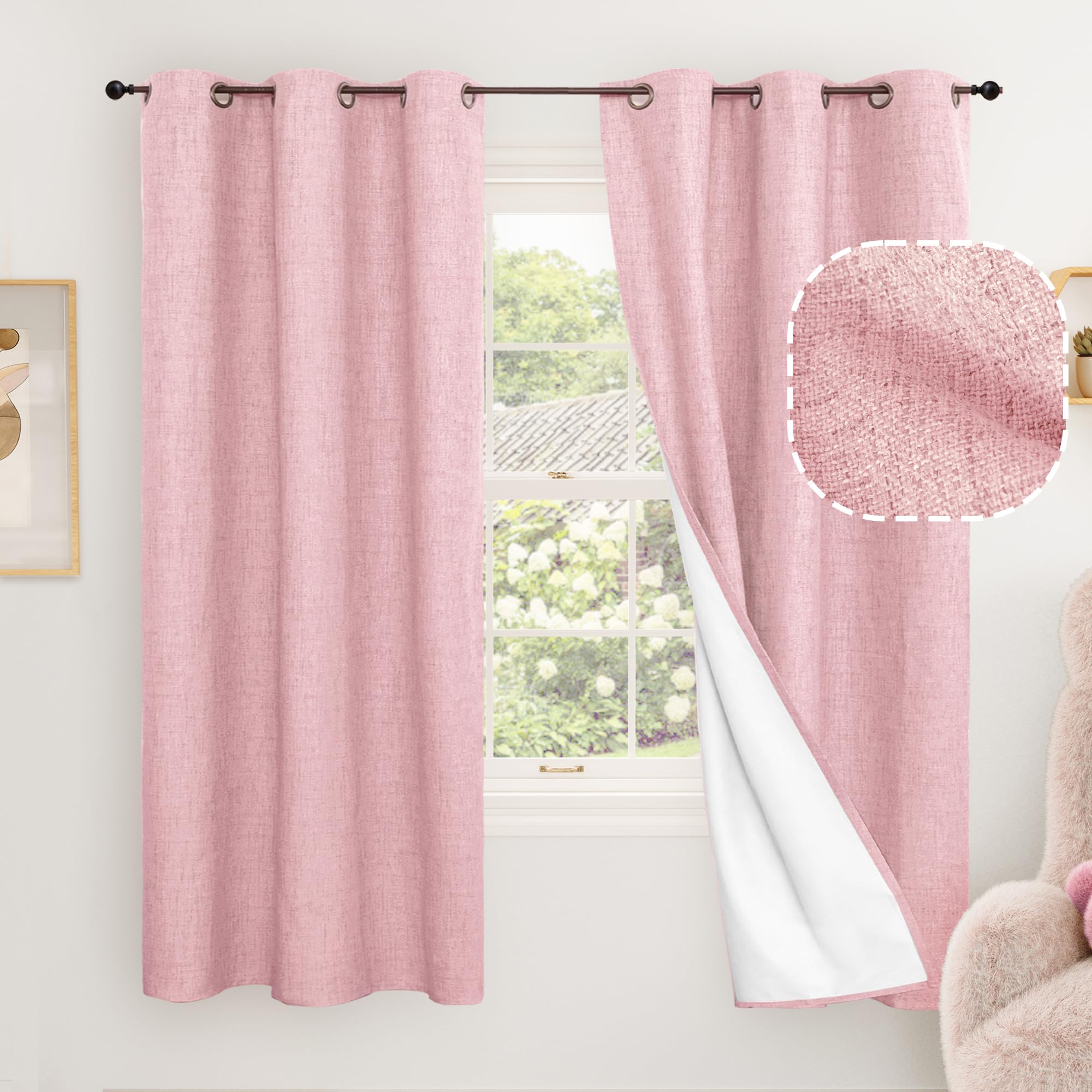 Lajode Textured Linen Blackout Curtains