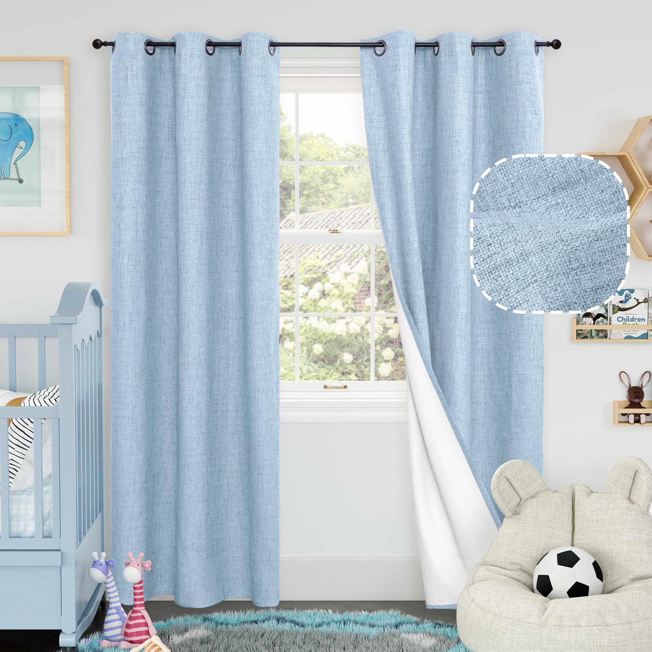 Lajode Textured Linen Blackout Curtains