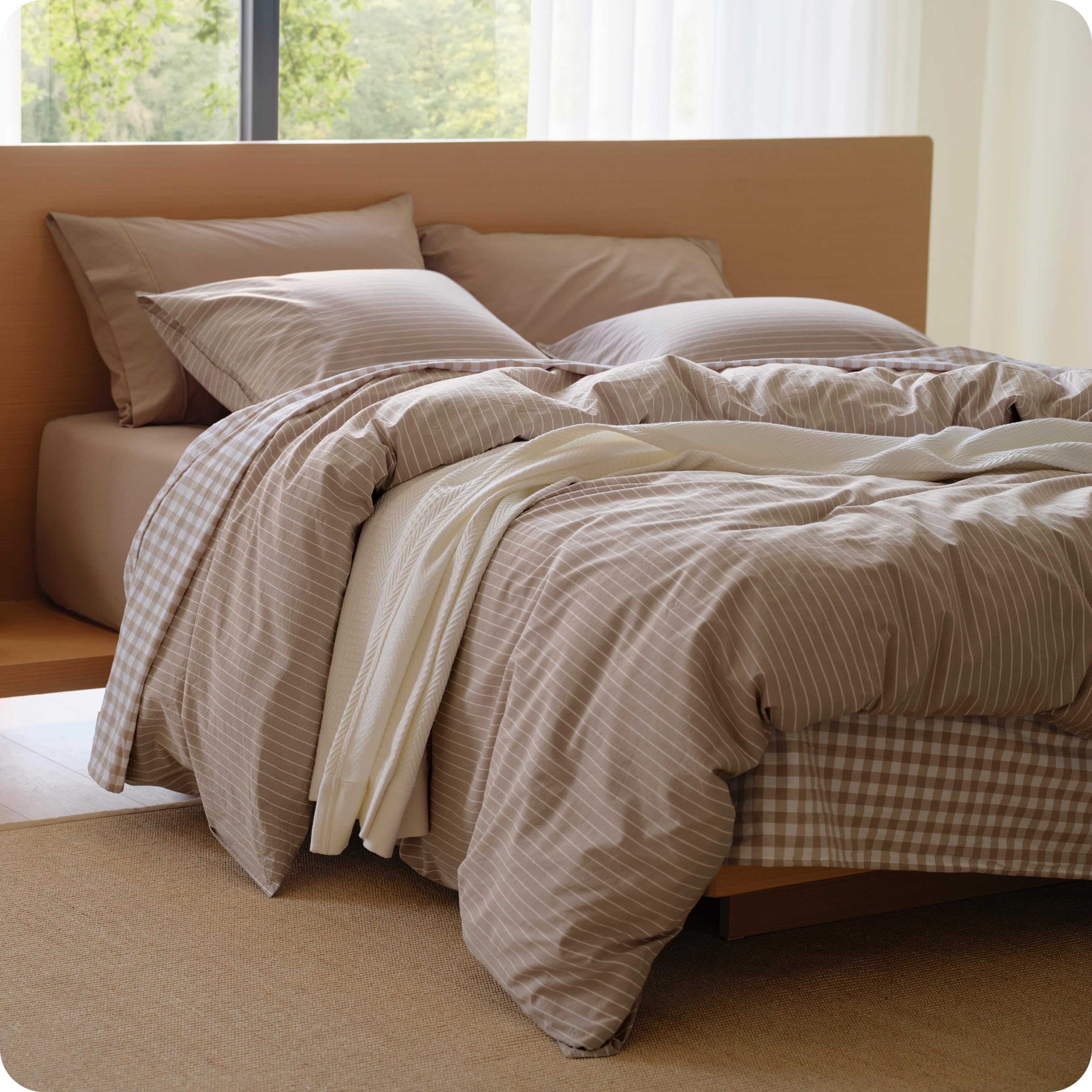 Bedsure Washed Cotton Duvet Cover