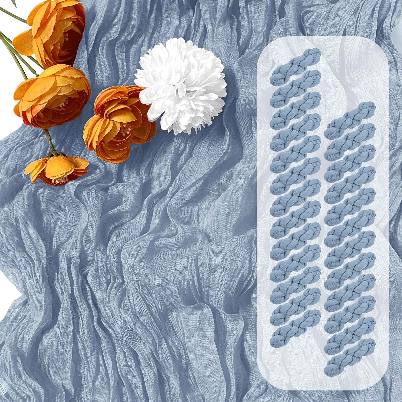 FANTEKE Cheesecloth Table Runner