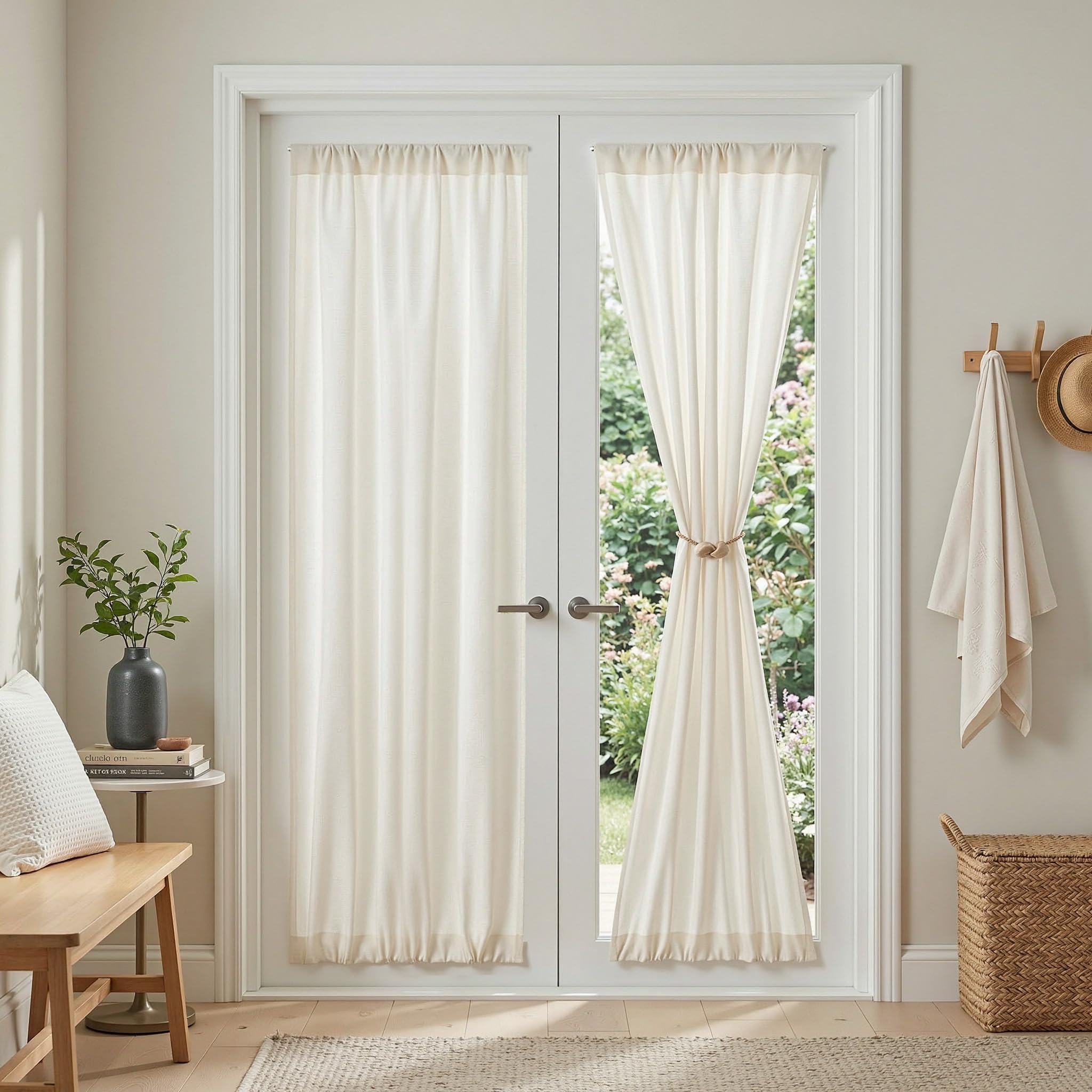 MYSKY HOME Semi Sheer Boho Curtains