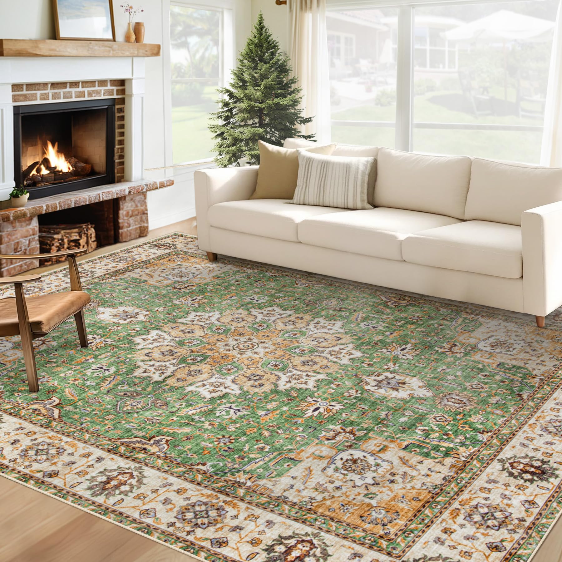 Vintage Boho Medallion Area Rug