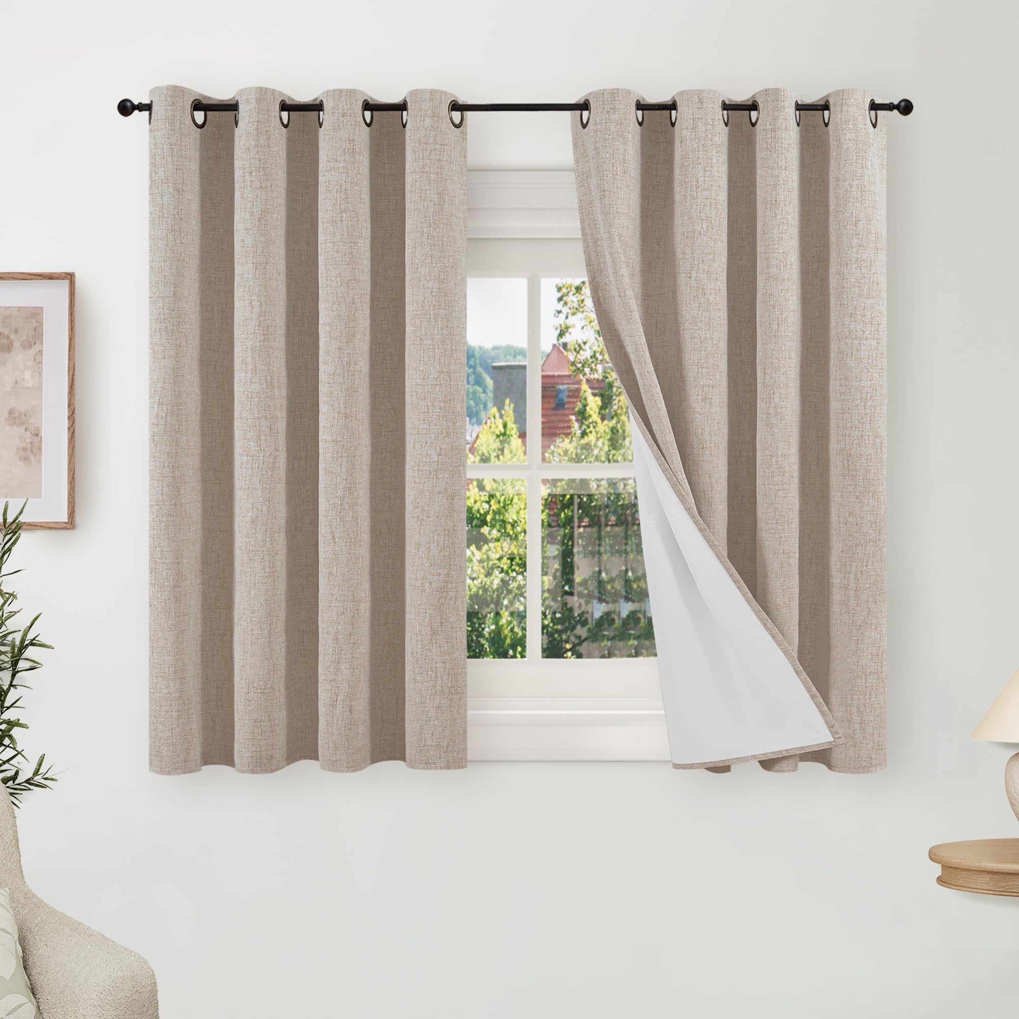 Lajode Textured Linen Blackout Curtains
