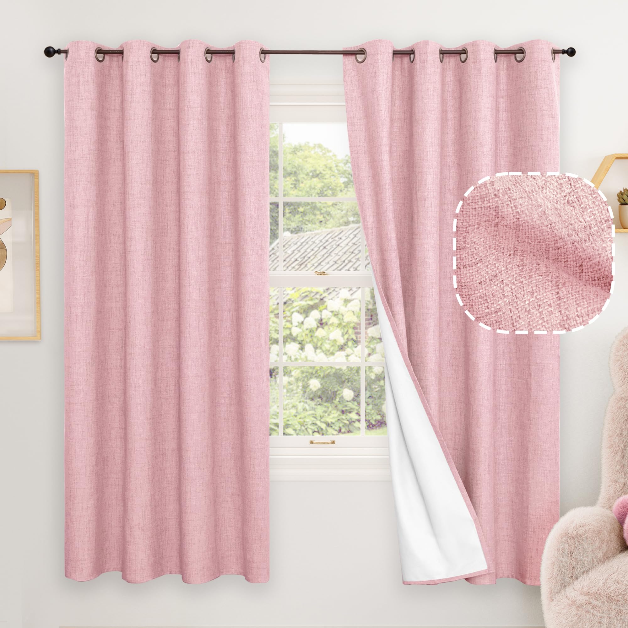 Lajode Textured Linen Blackout Curtains