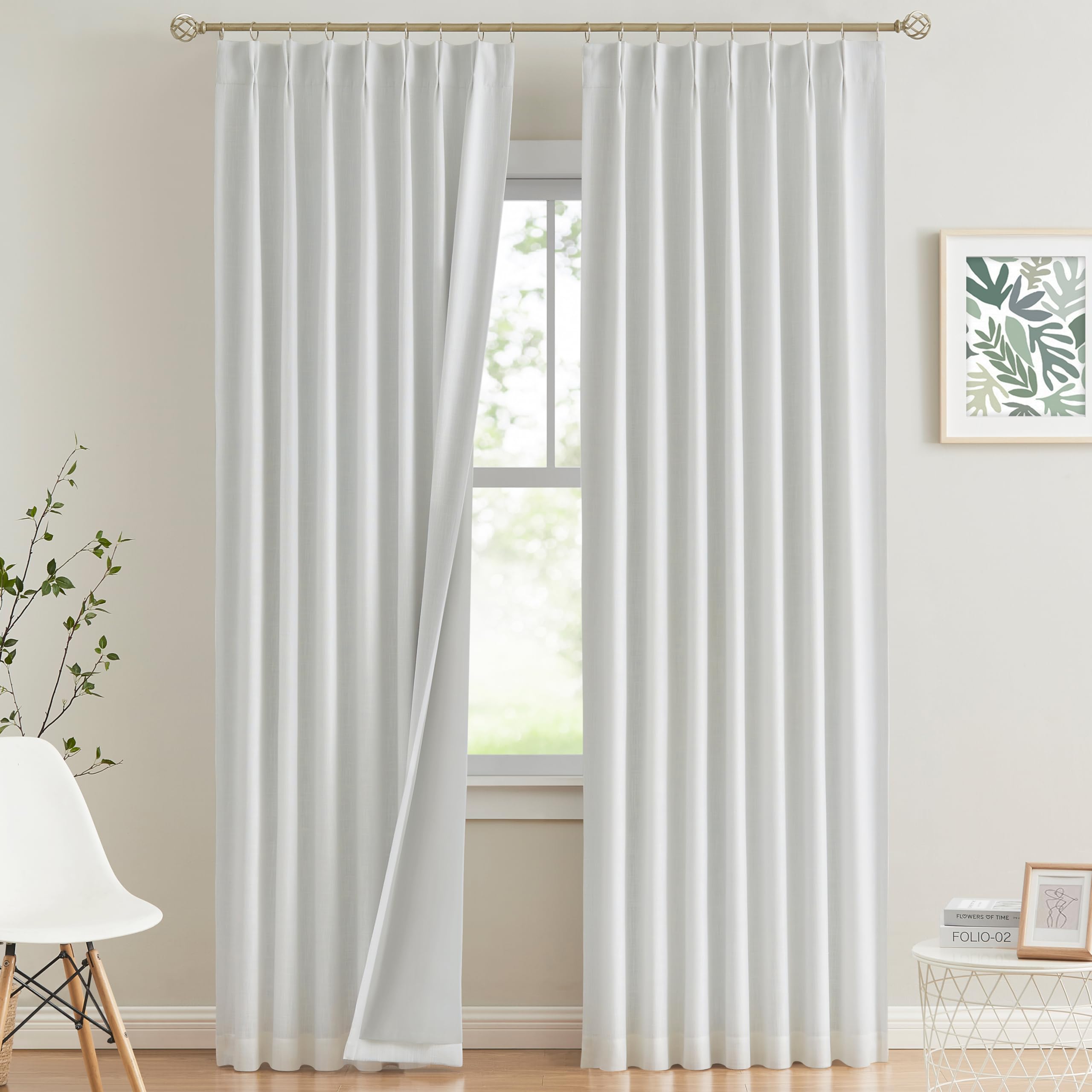 Vision Home Pinch Pleated Blackout Curtain 2 Panels