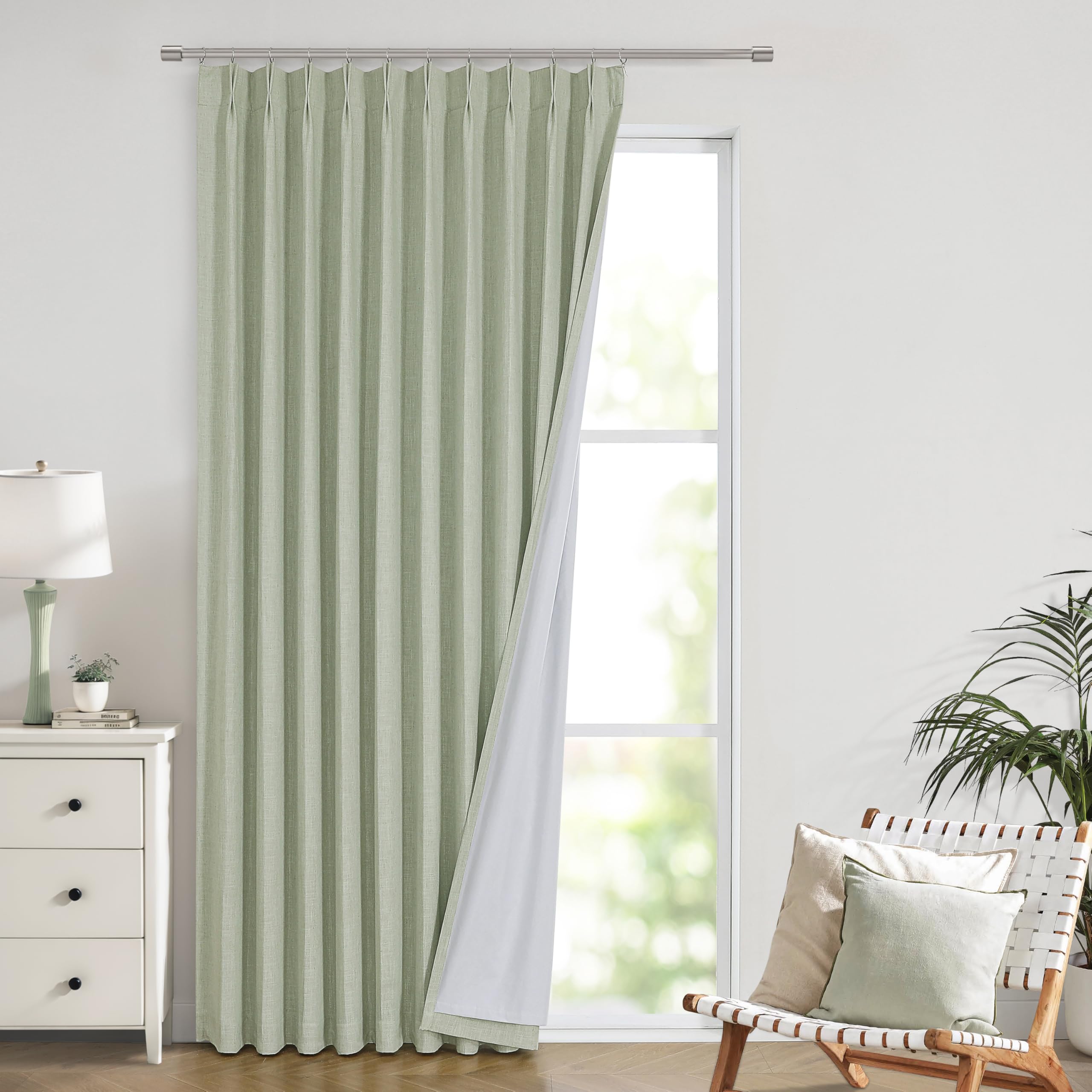Vision Home Pinch Pleated Blackout Curtain 2 Panels