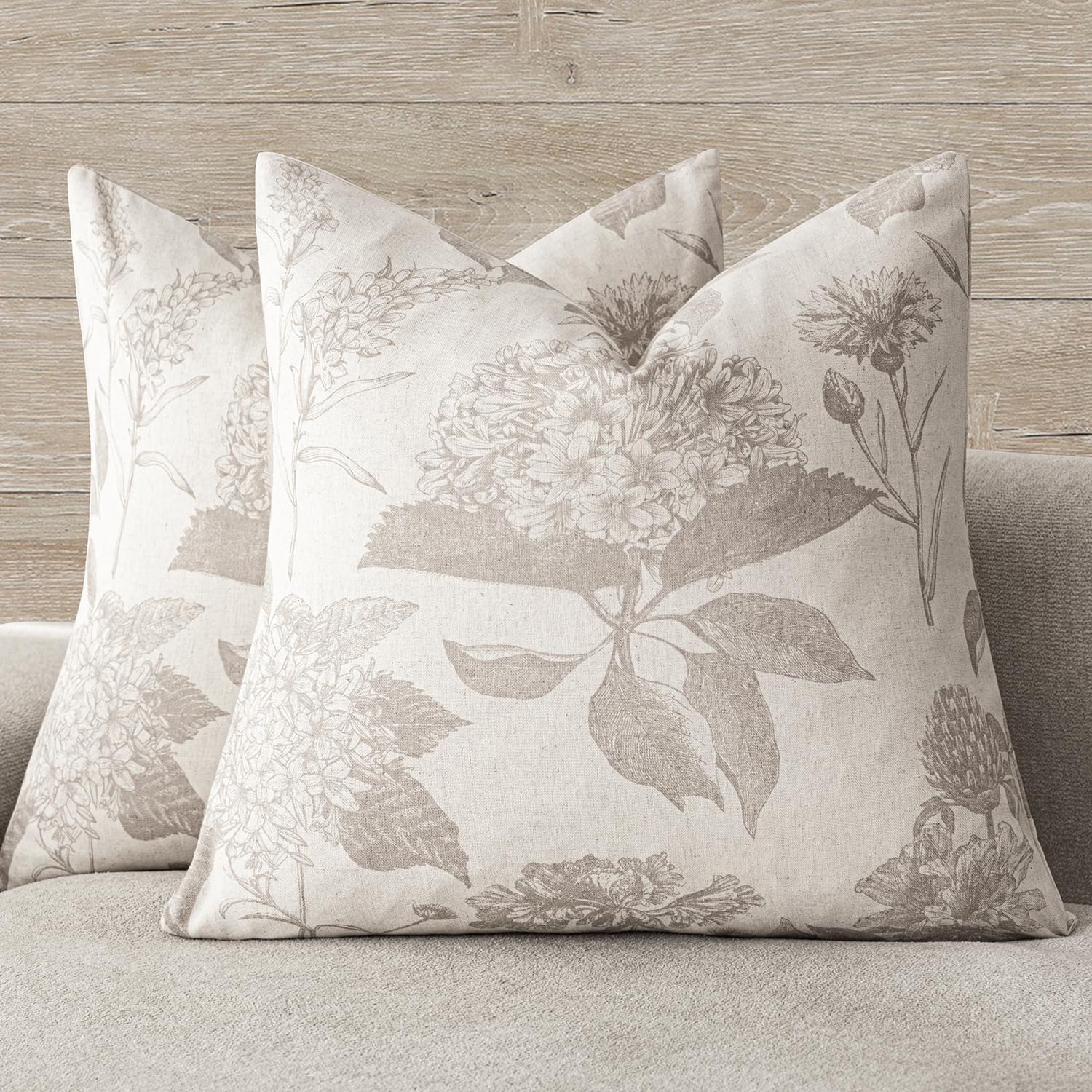 Foindtower Floral Throw Pillow Covers Set of 2