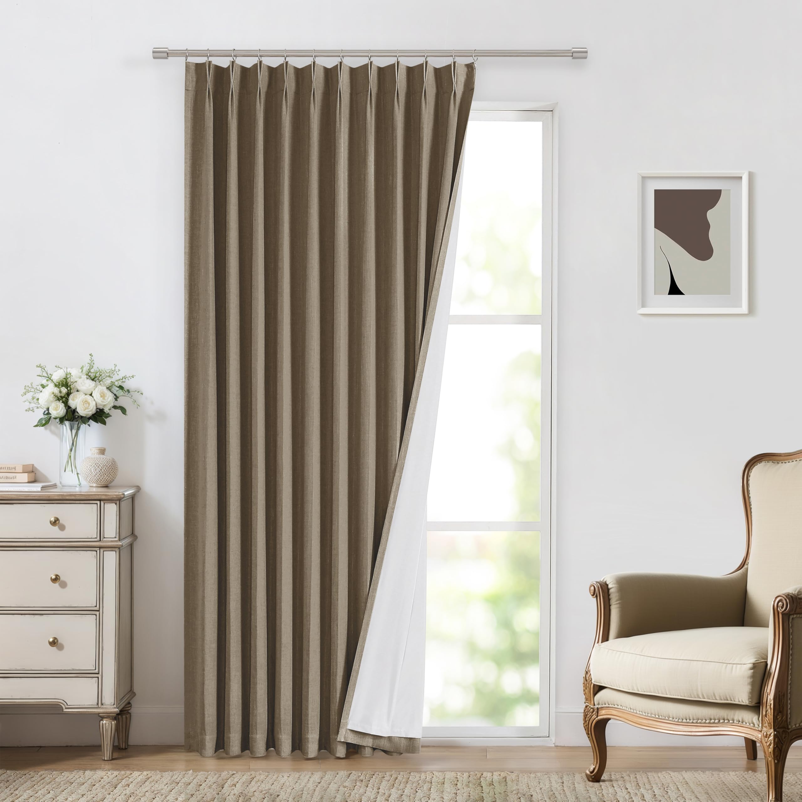 Vision Home Pinch Pleated Blackout Curtain 2 Panels