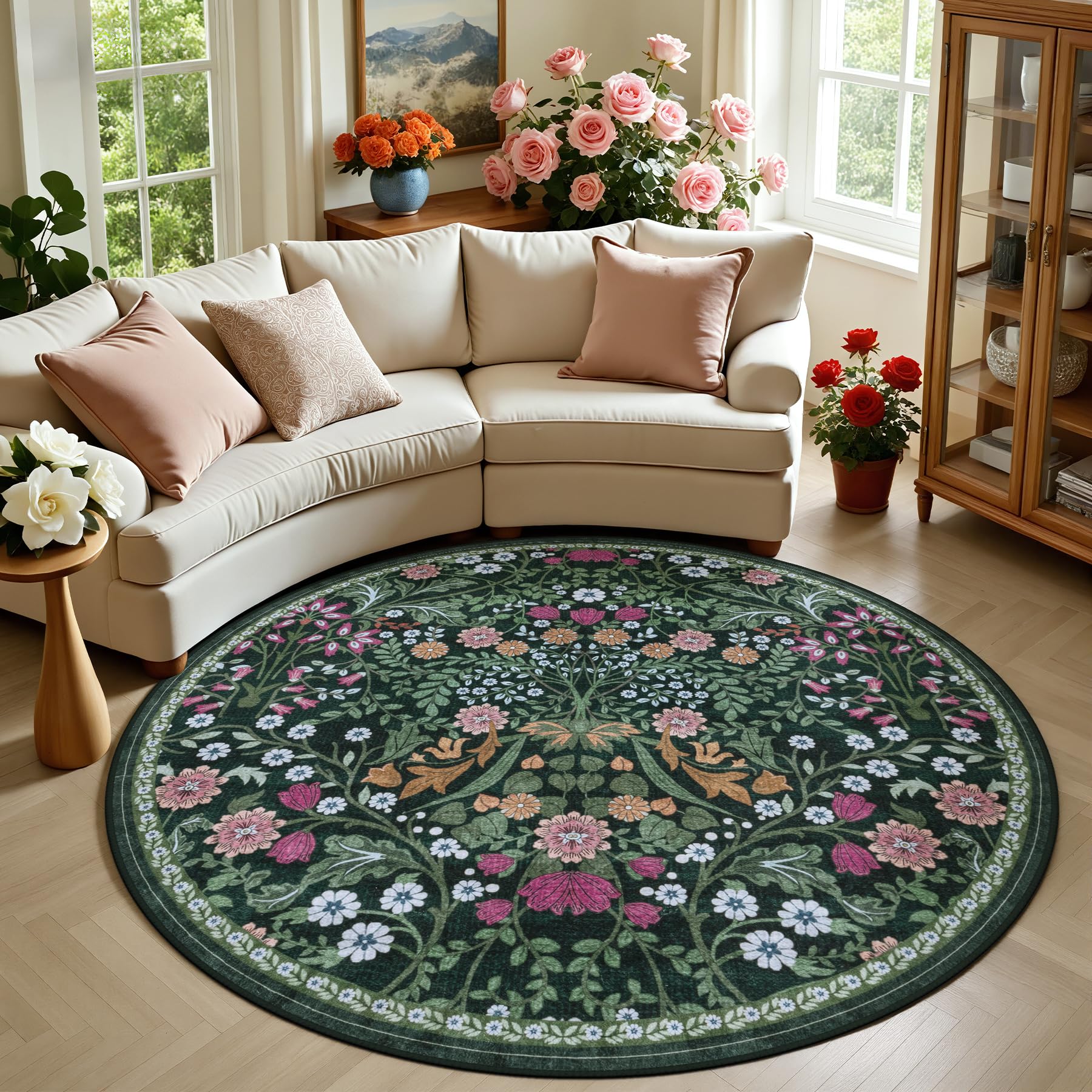 Vintage Boho Washable Area Rug