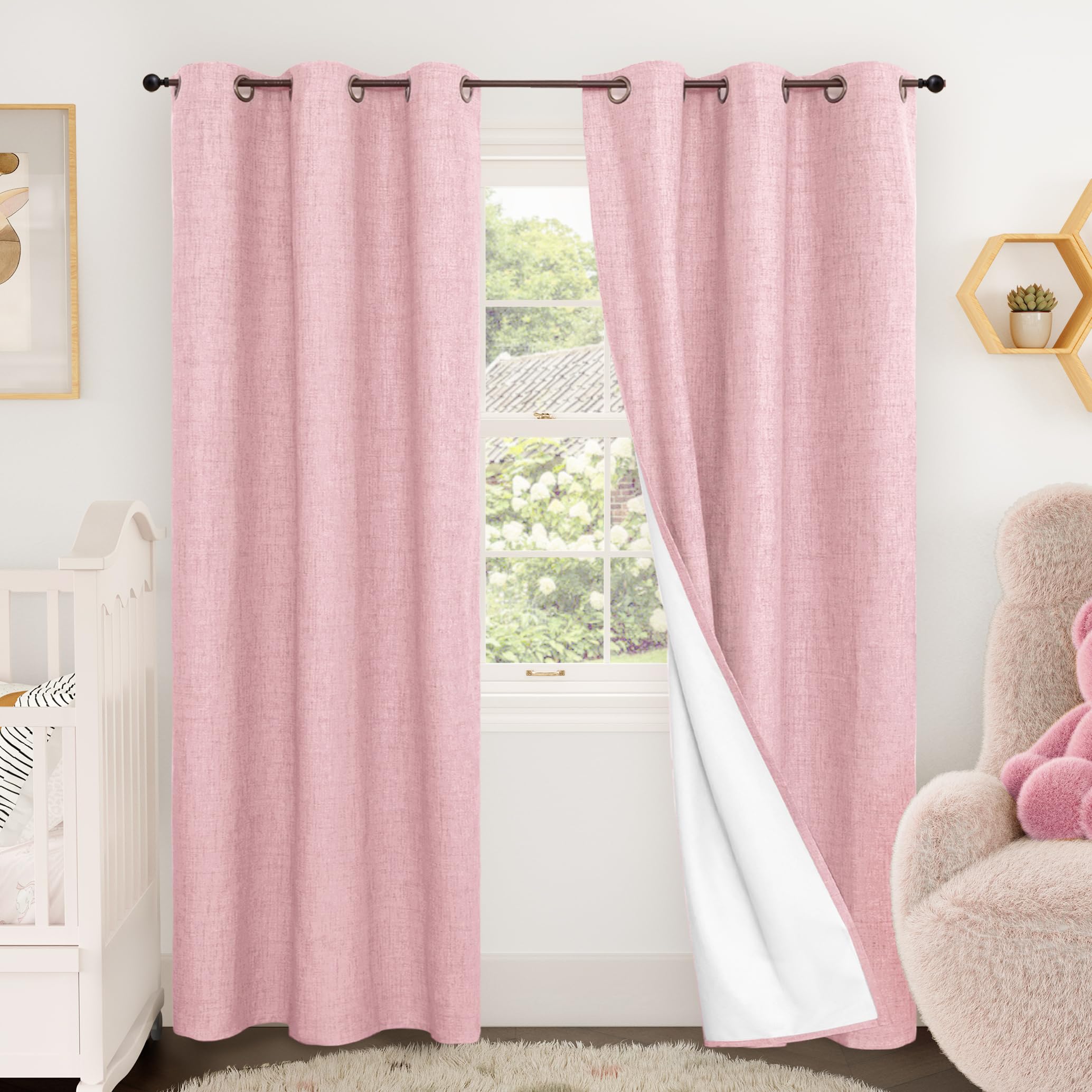 Lajode Textured Linen Blackout Curtains
