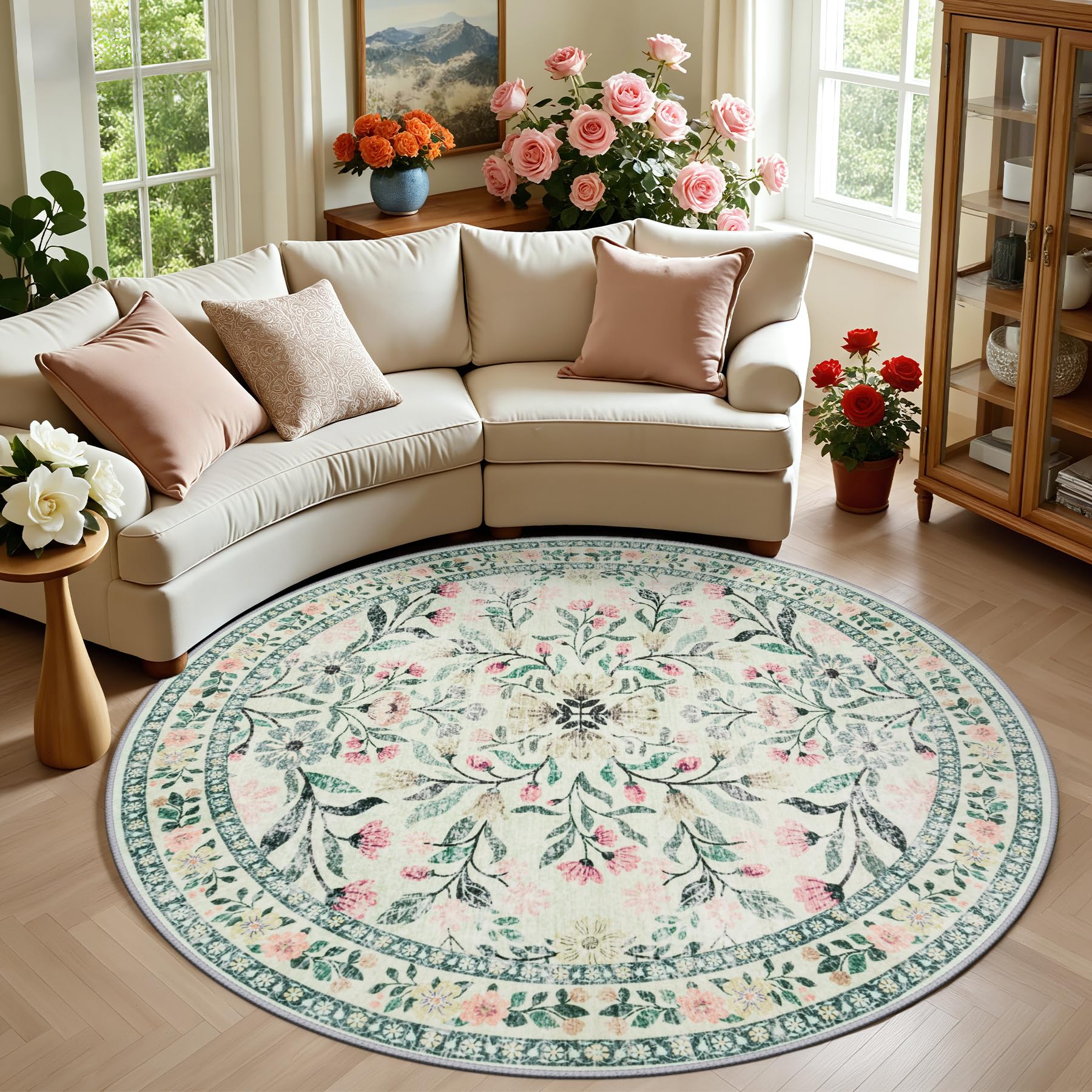 Vintage Boho Washable Area Rug