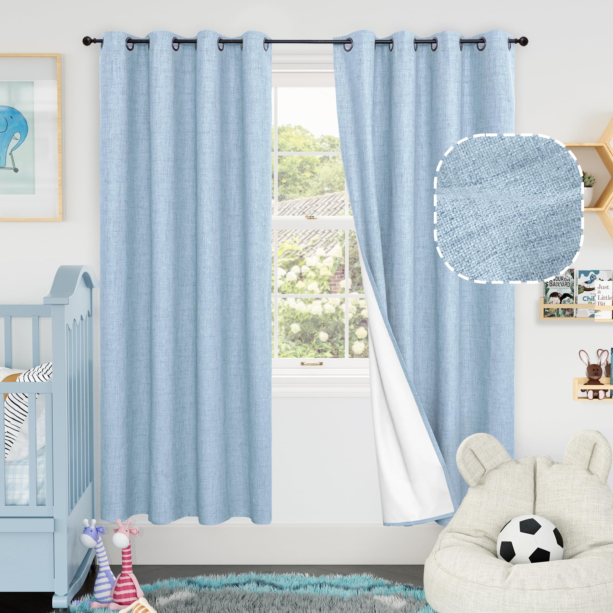 Lajode Textured Linen Blackout Curtains