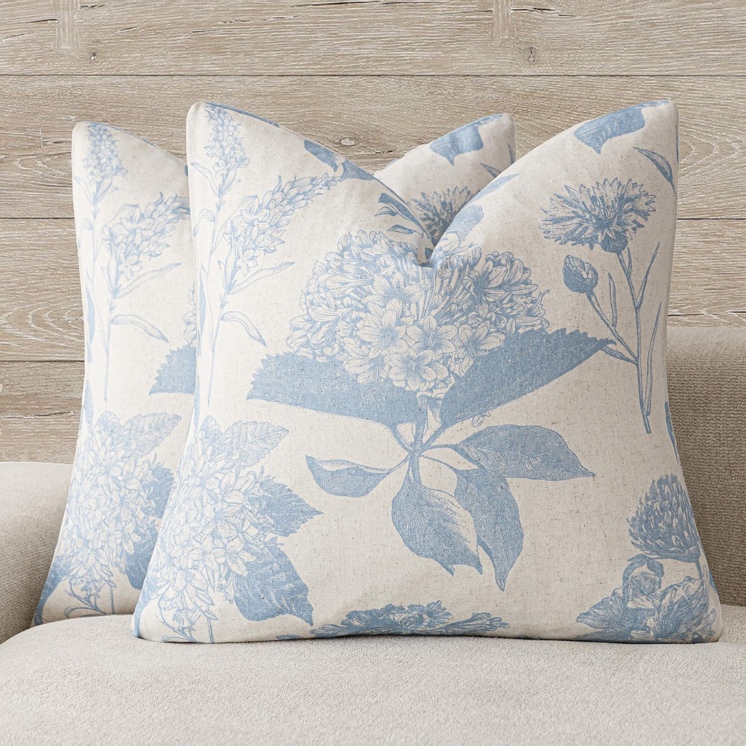 Foindtower Floral Throw Pillow Covers Set of 2