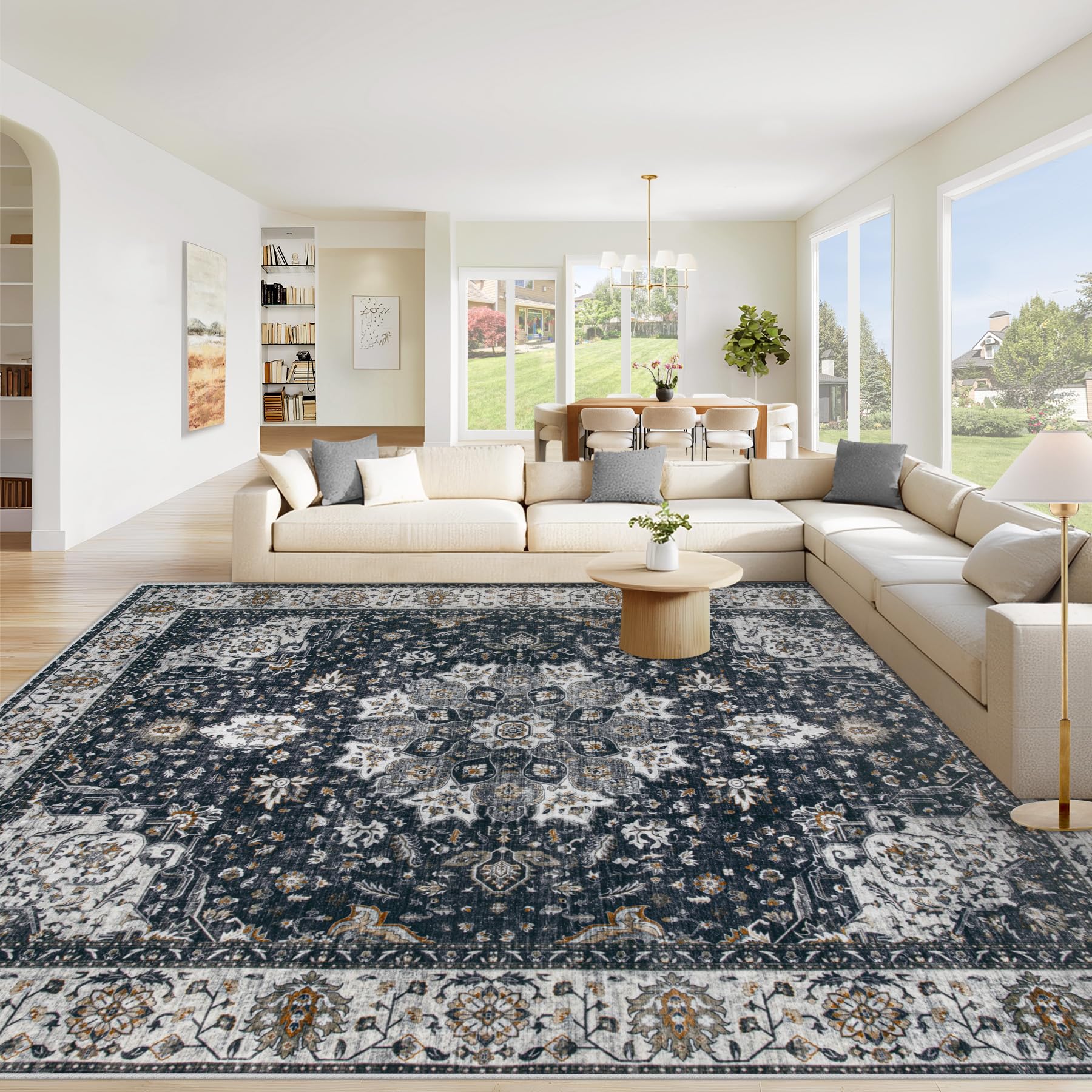 Vintage Boho Medallion Area Rug