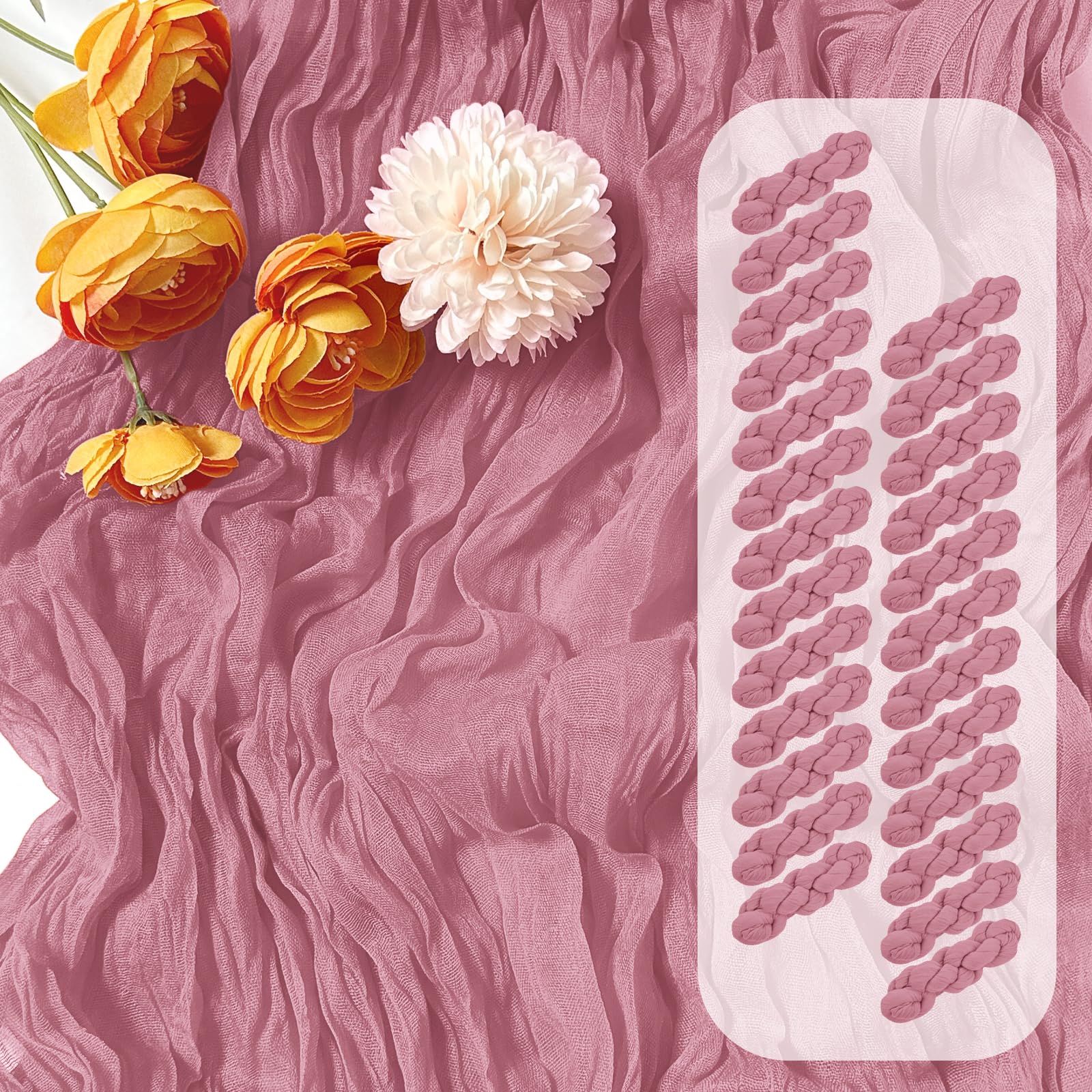 FANTEKE Cheesecloth Table Runner