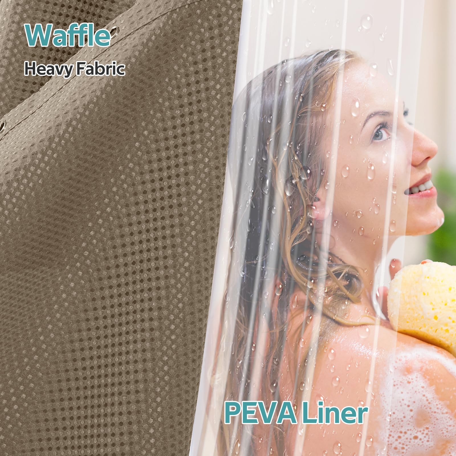 Vipfree 3 in 1 Shower Curtain Set 37