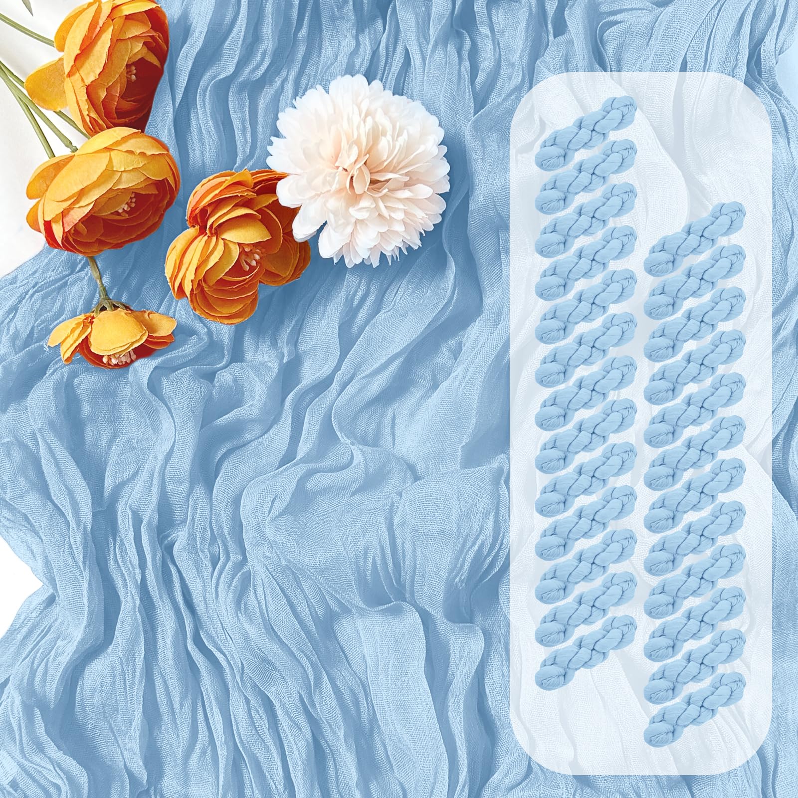 FANTEKE Cheesecloth Table Runner