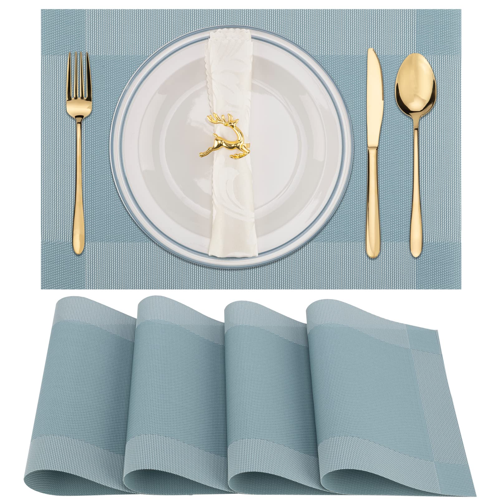 Winknowl Woven Vinyl Placemats Set of 8