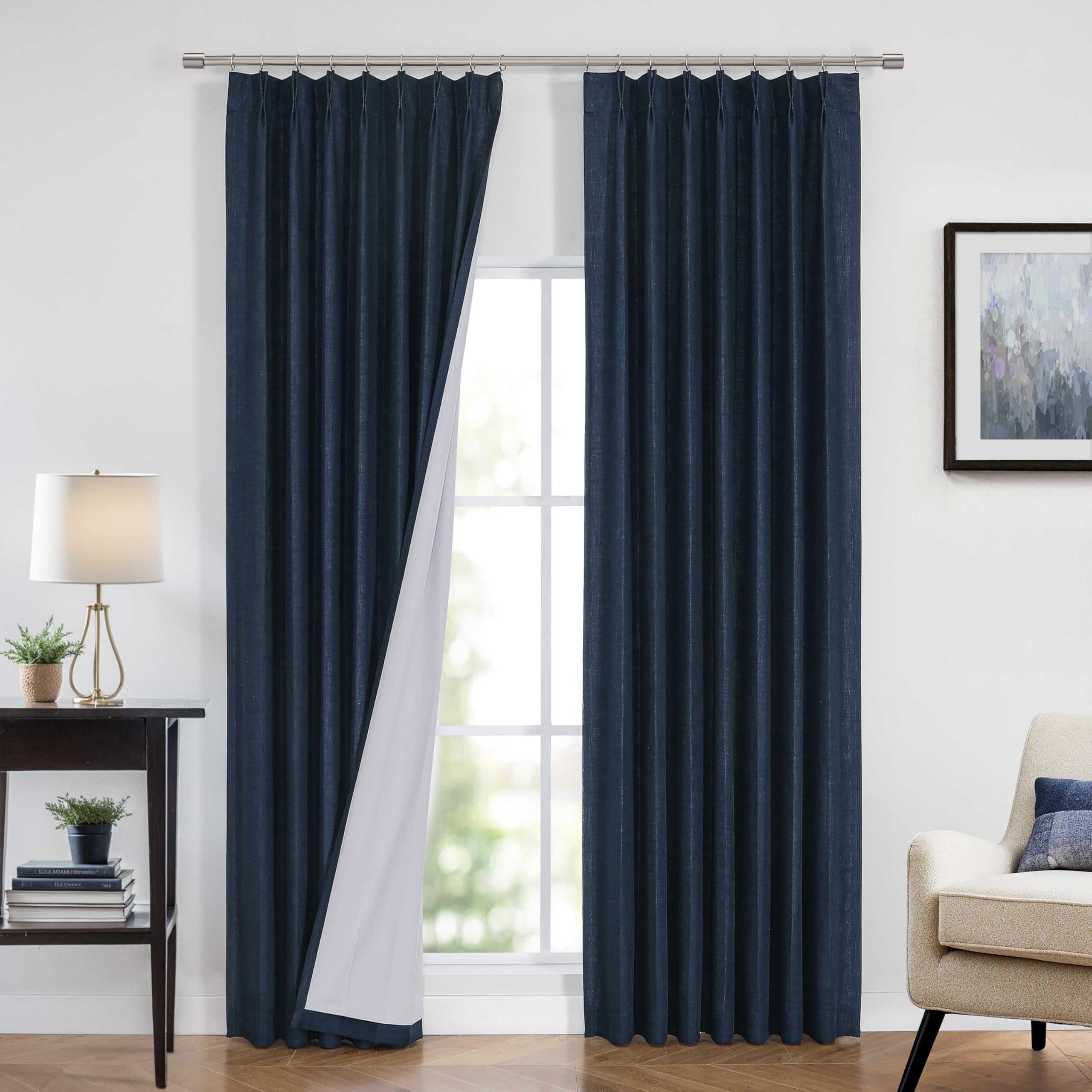 Vision Home Pinch Pleated Blackout Curtain 2 Panels