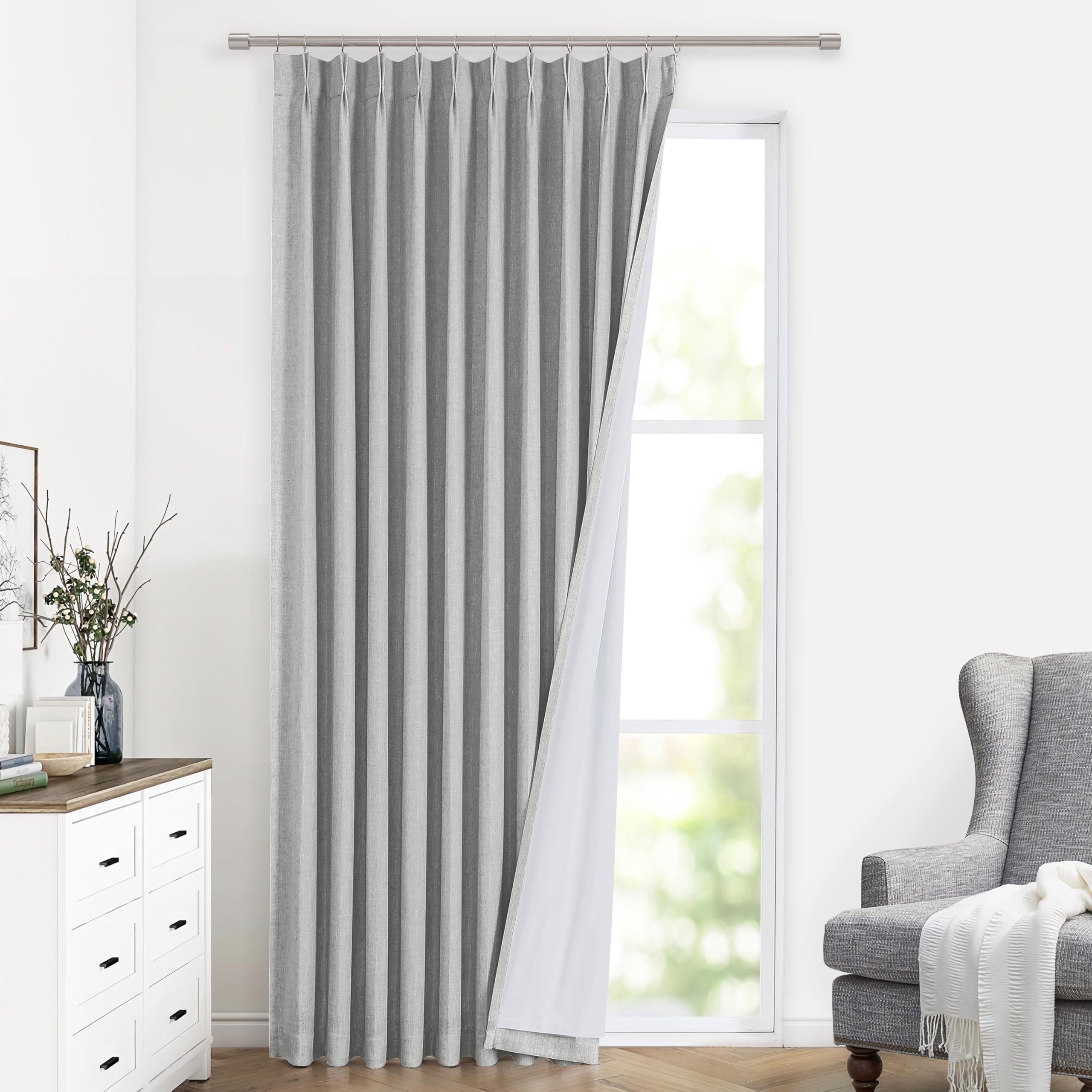 Vision Home Pinch Pleated Blackout Curtain 2 Panels