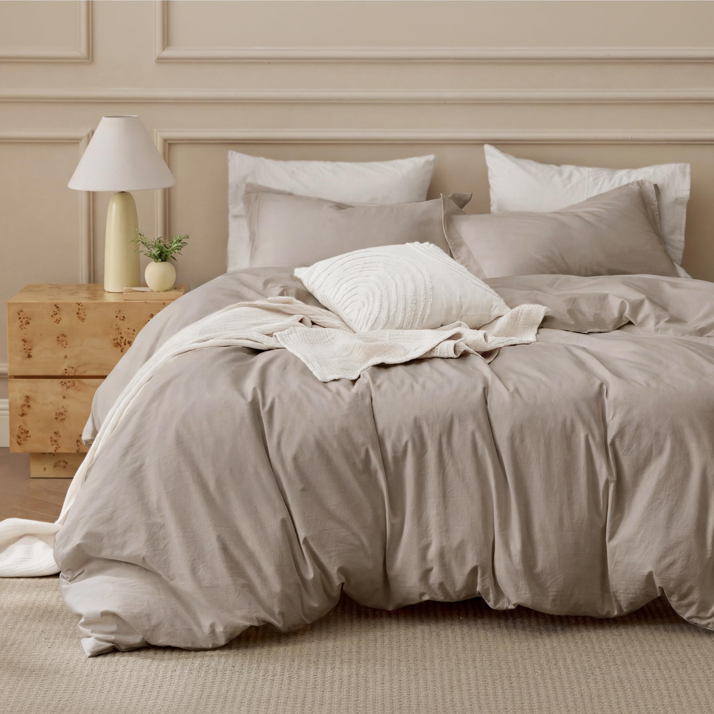 Bedsure Washed Cotton Duvet Cover