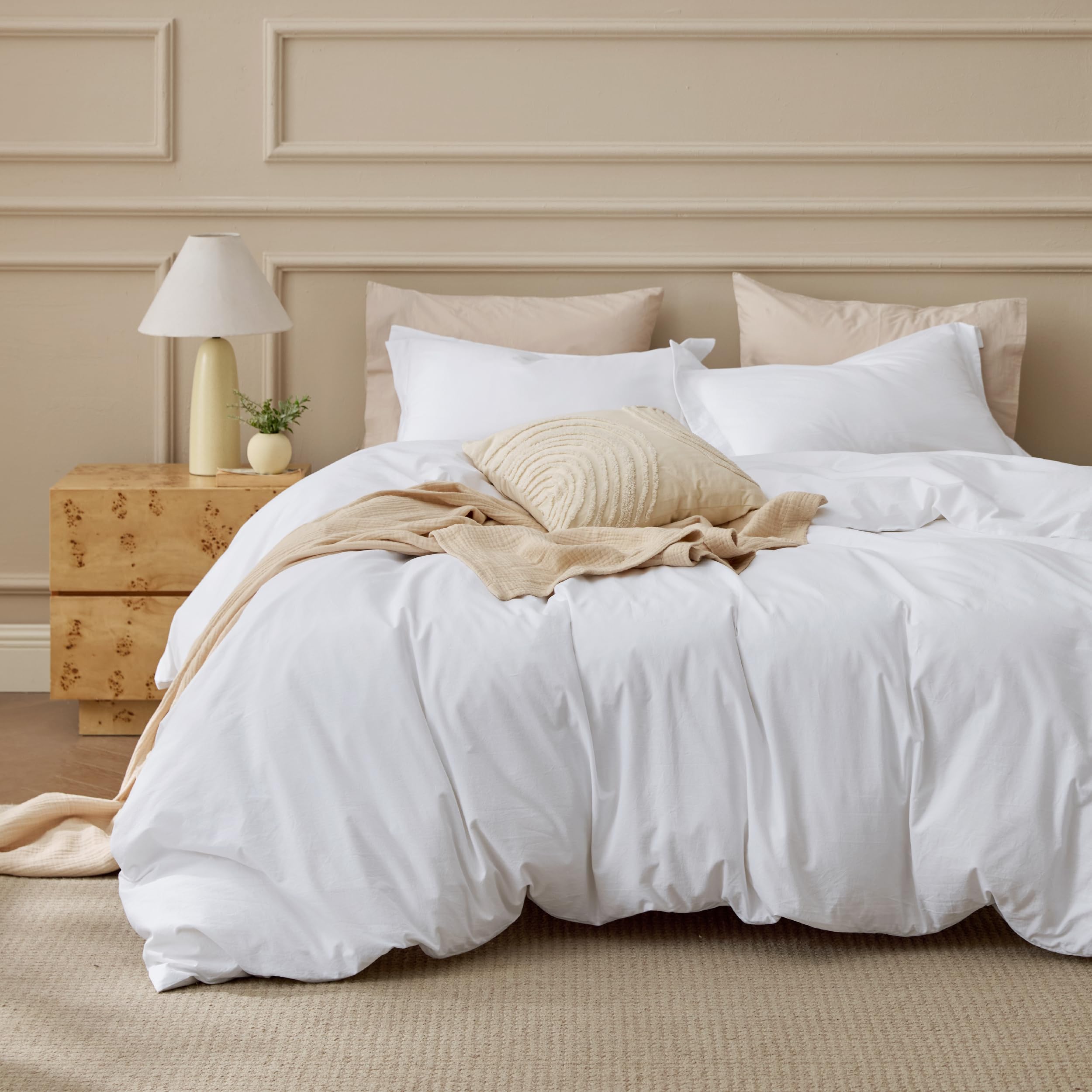 Bedsure Washed Cotton Duvet Cover