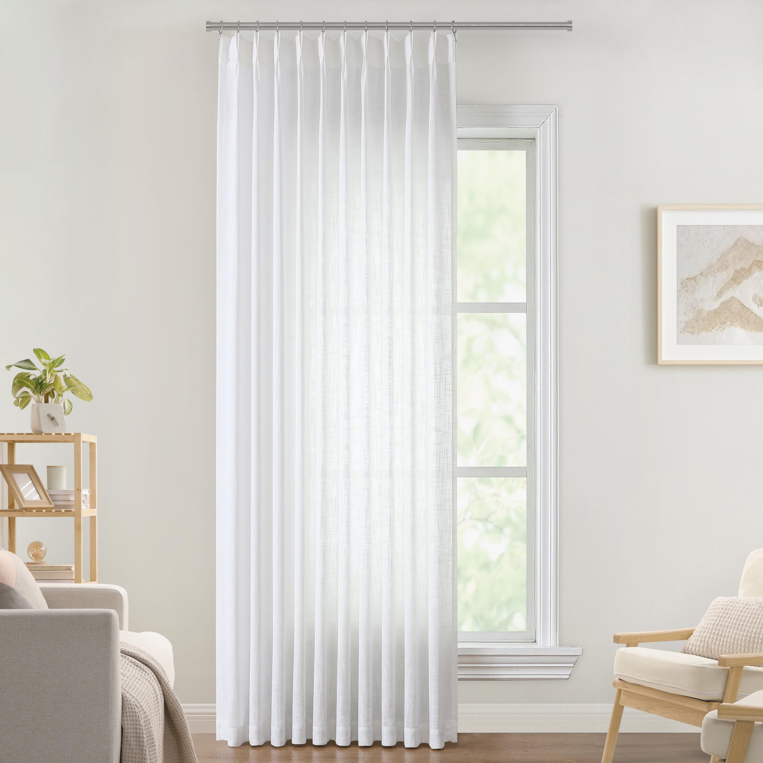 Vision Home Pinch Pleated Sheer Curtains