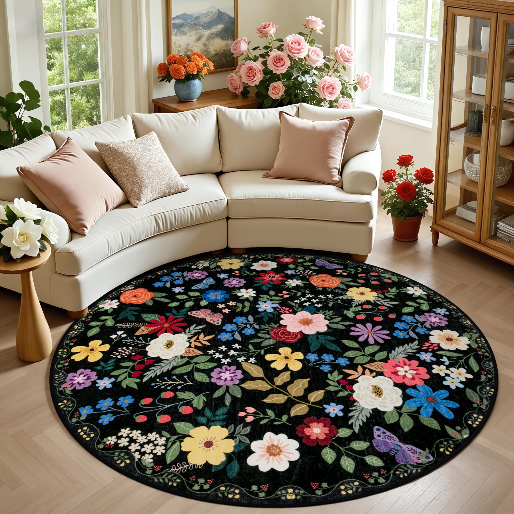 Vintage Boho Washable Area Rug