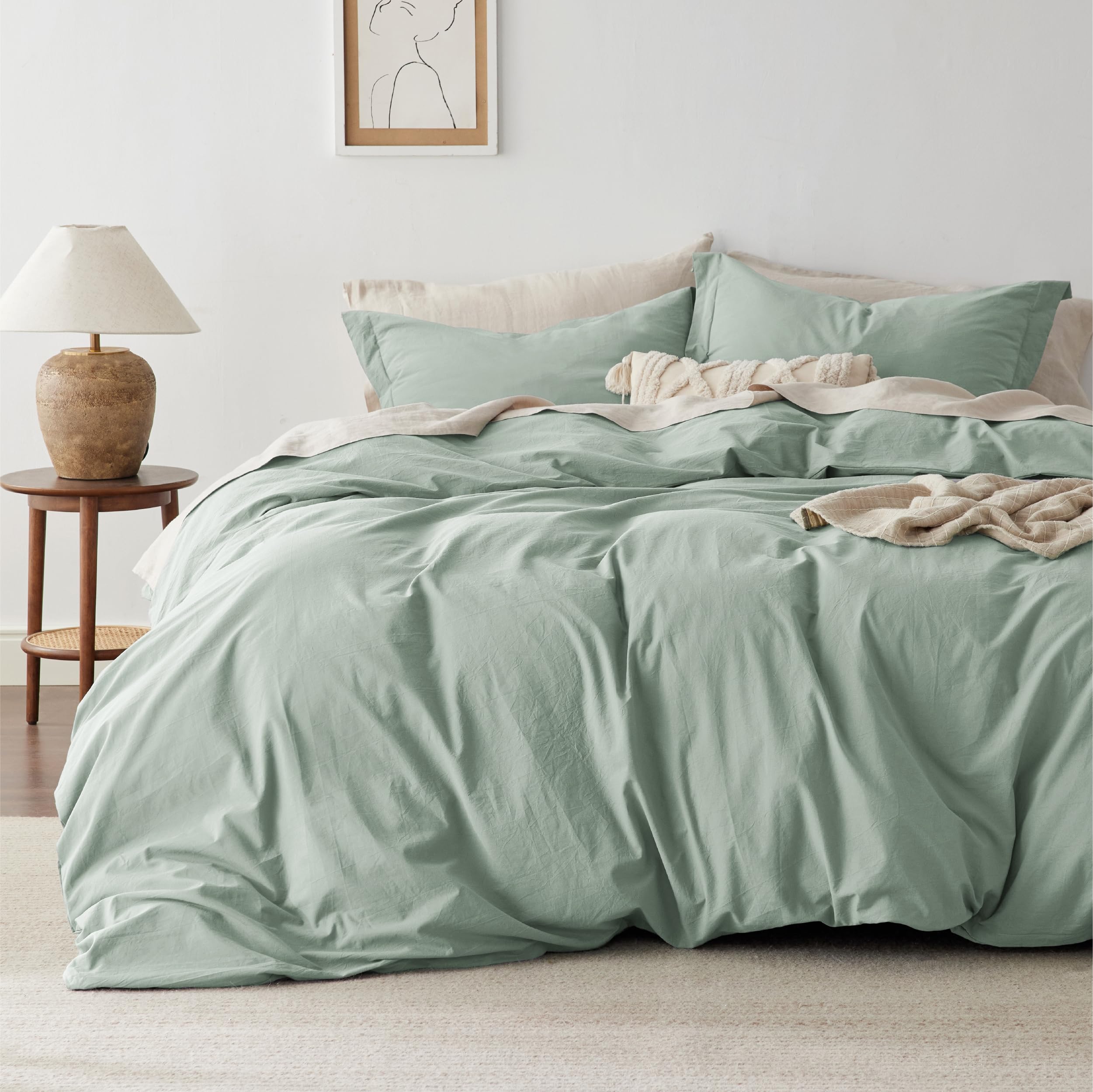 Bedsure Washed Cotton Duvet Cover