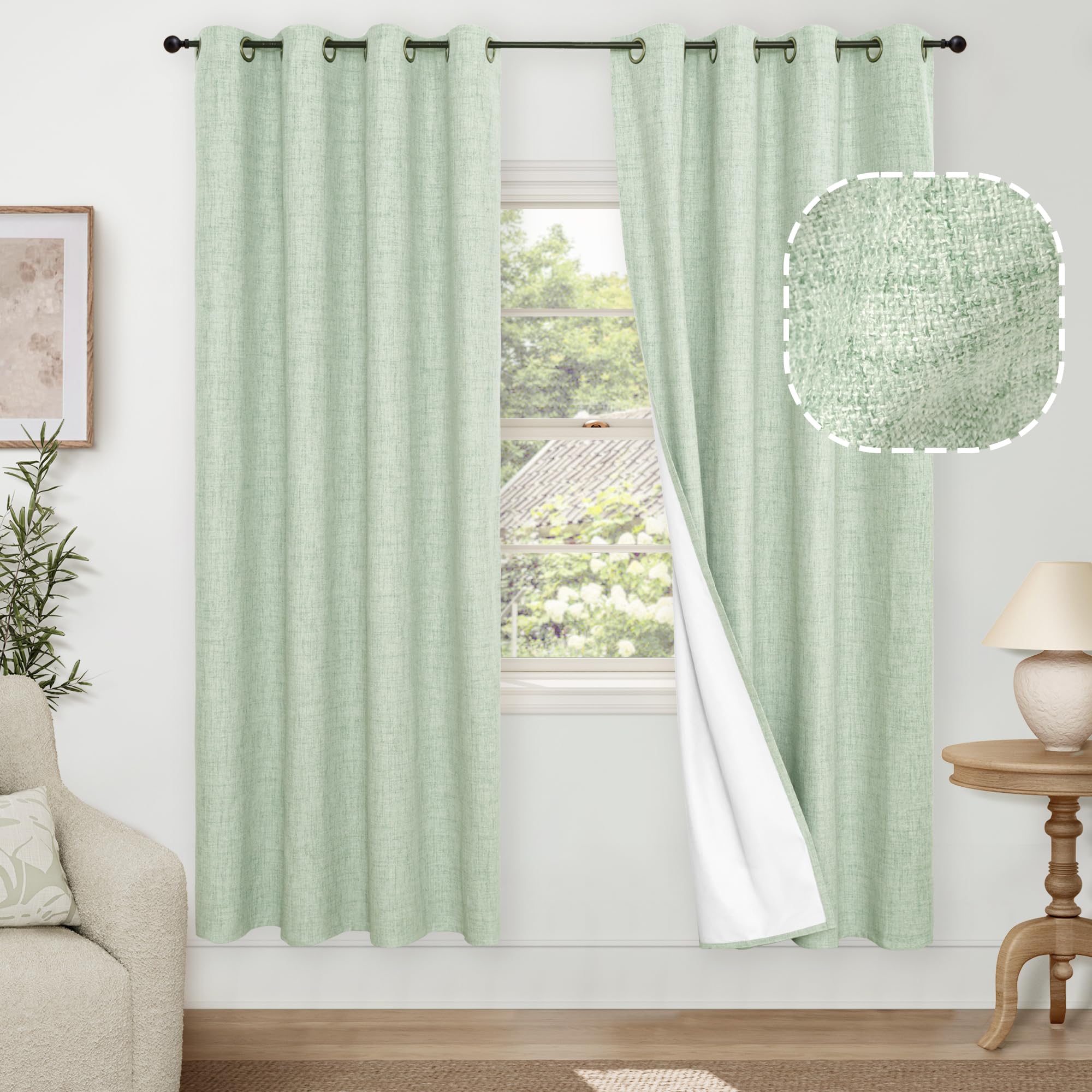Lajode Textured Linen Blackout Curtains