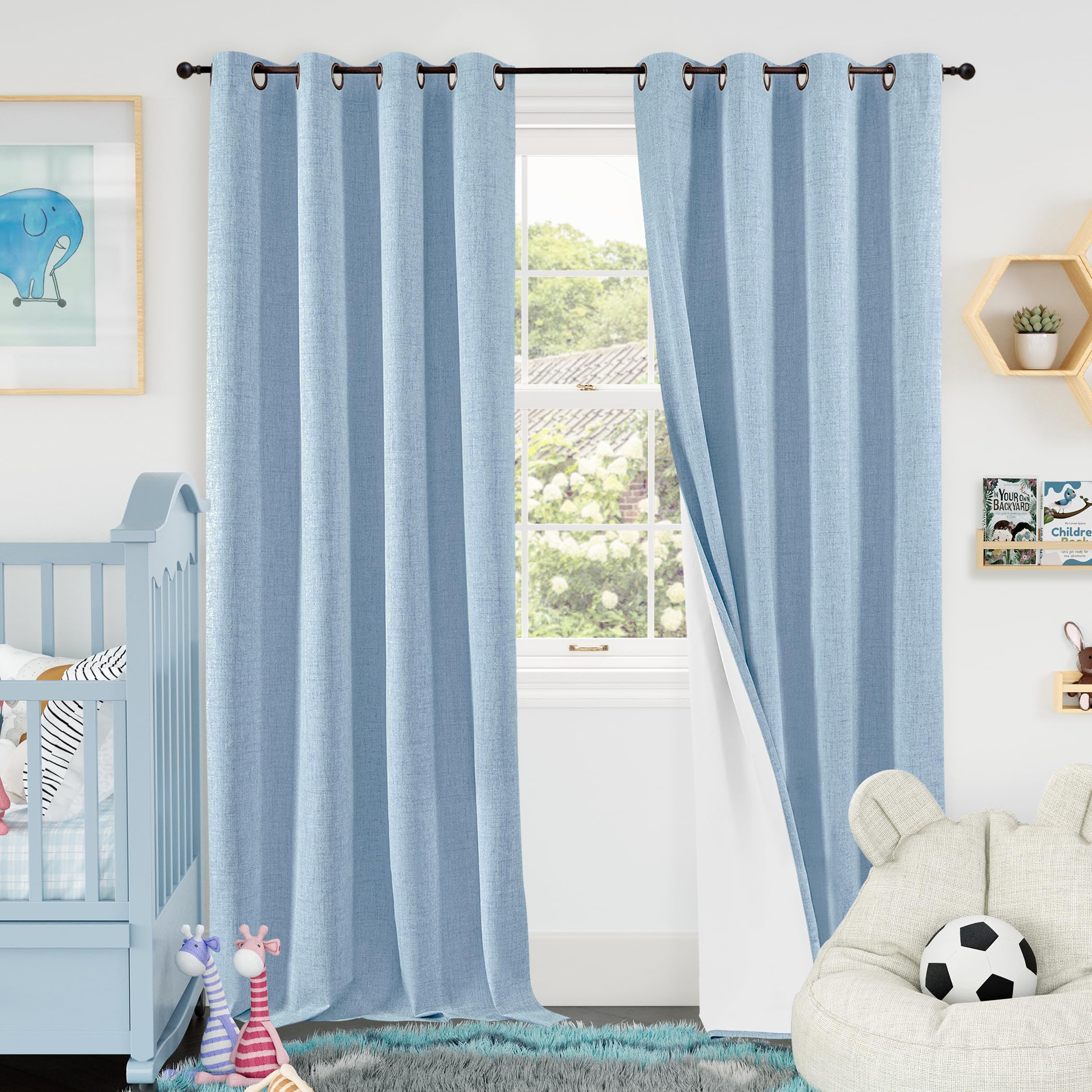 Lajode Textured Linen Blackout Curtains