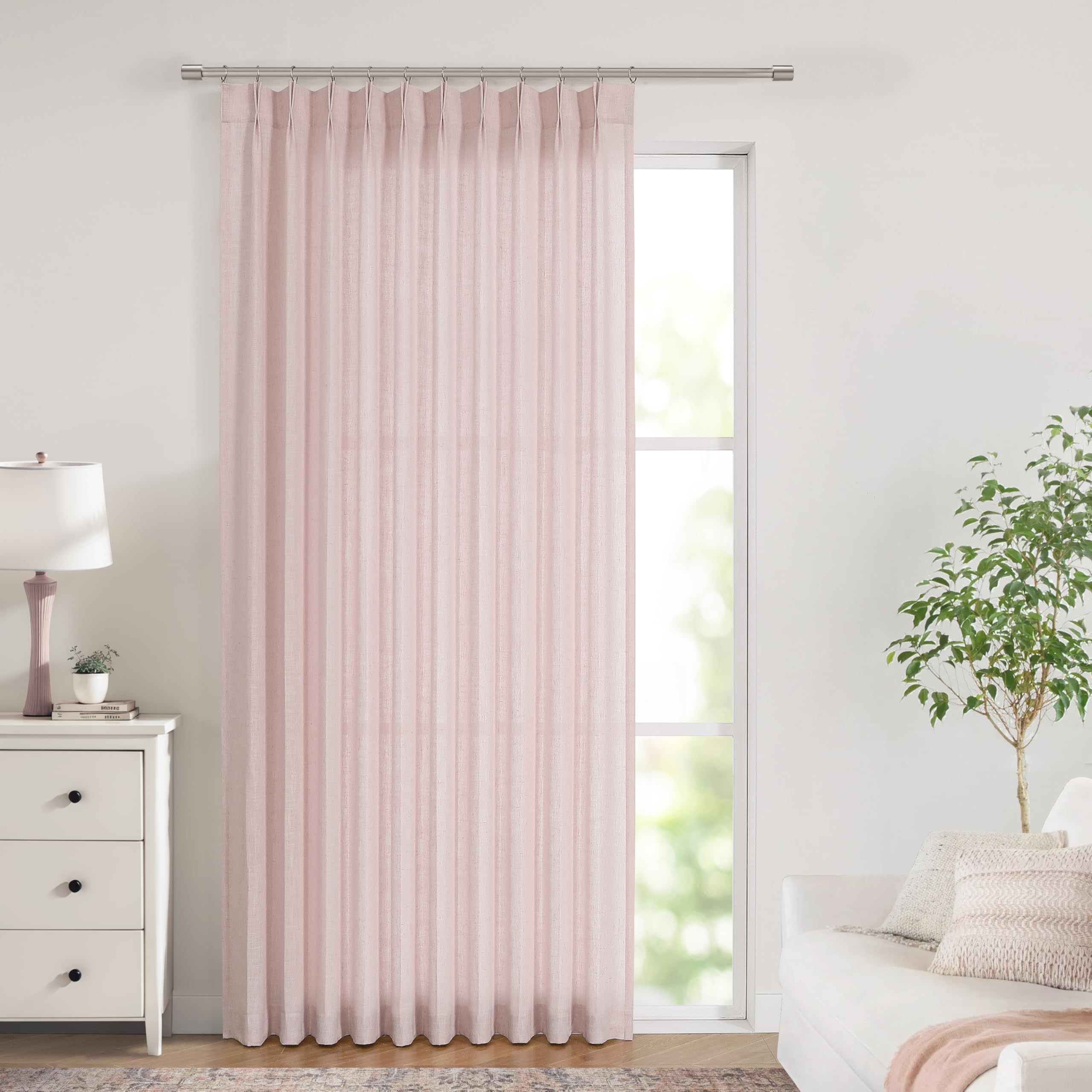 Vision Home Pinch Pleated Sheer Curtains