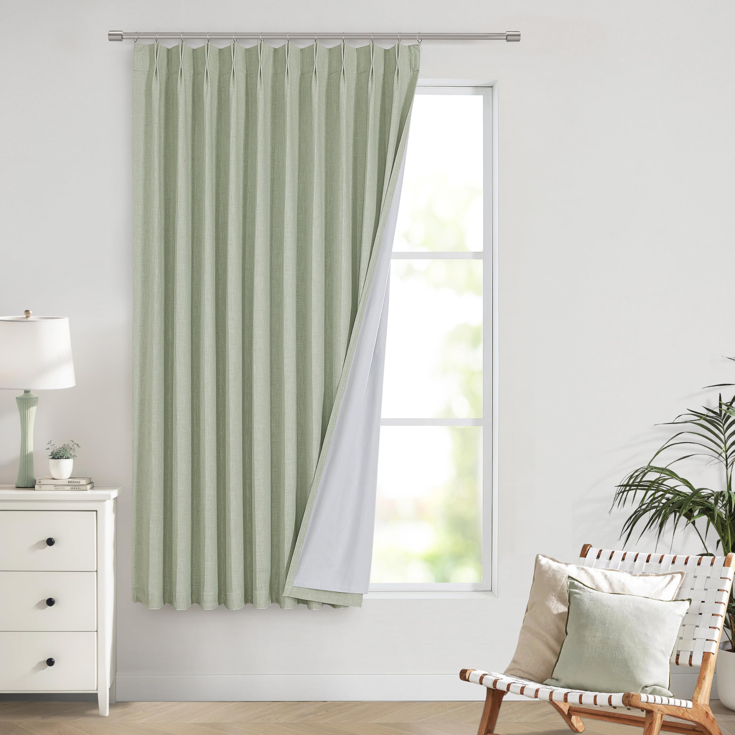 Vision Home Pinch Pleated Blackout Curtain 2 Panels